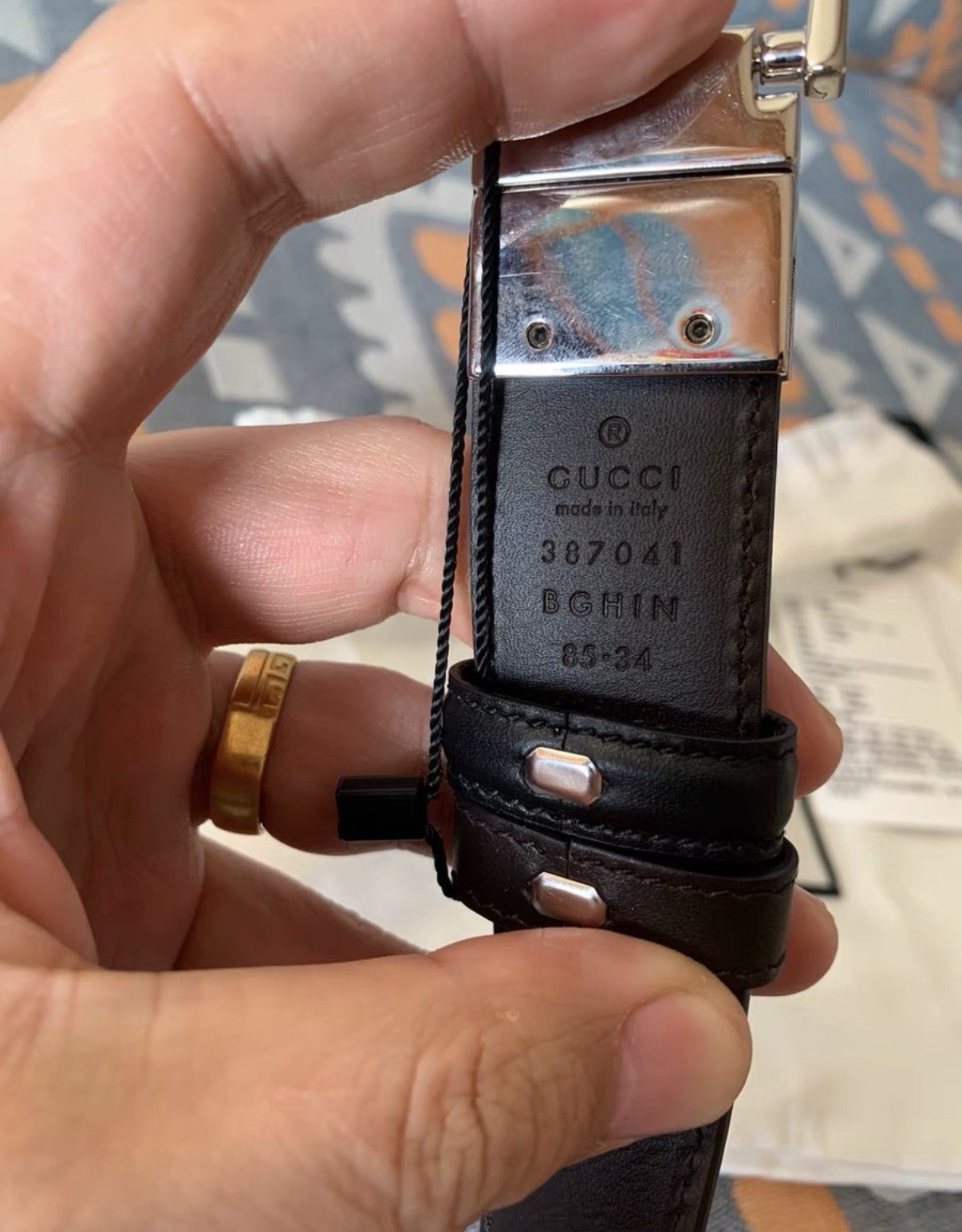 Gucci Black Leather Belt with Silver Buckle Size ONE SIZE - 3 Thumbnail