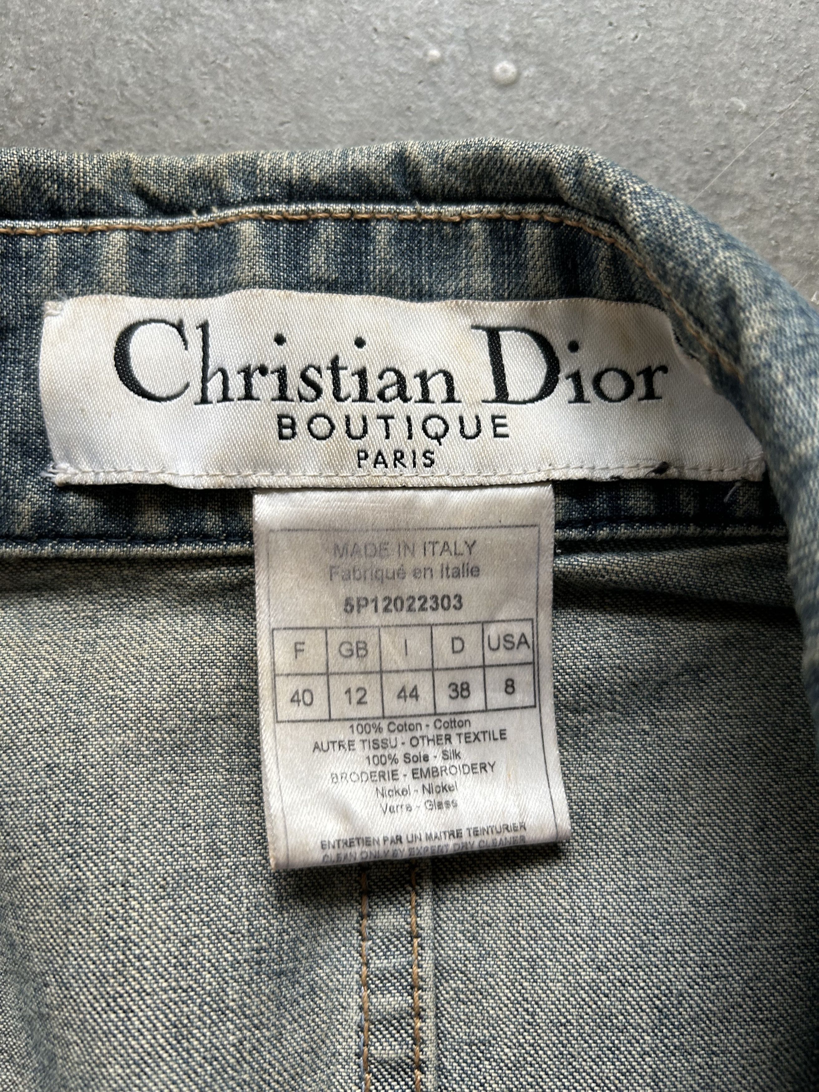 Dior Christian Dior 04ss Beaded Denim Blazer Size M / US 6-8 / IT 42-44 - 9 Thumbnail