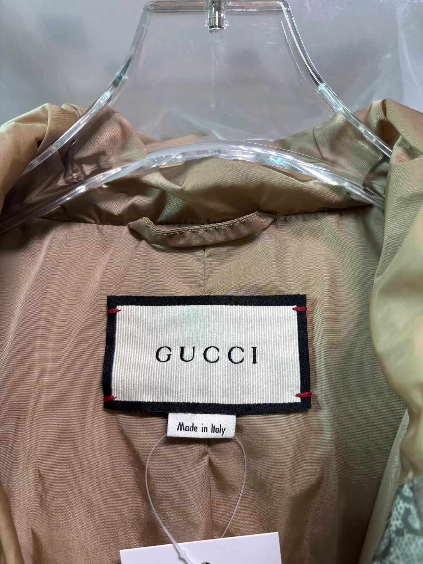 Gucci Beige Patterned Hooded Jacket with Contrast Zip Size US M / EU 48-50 / 2 - 4 Thumbnail