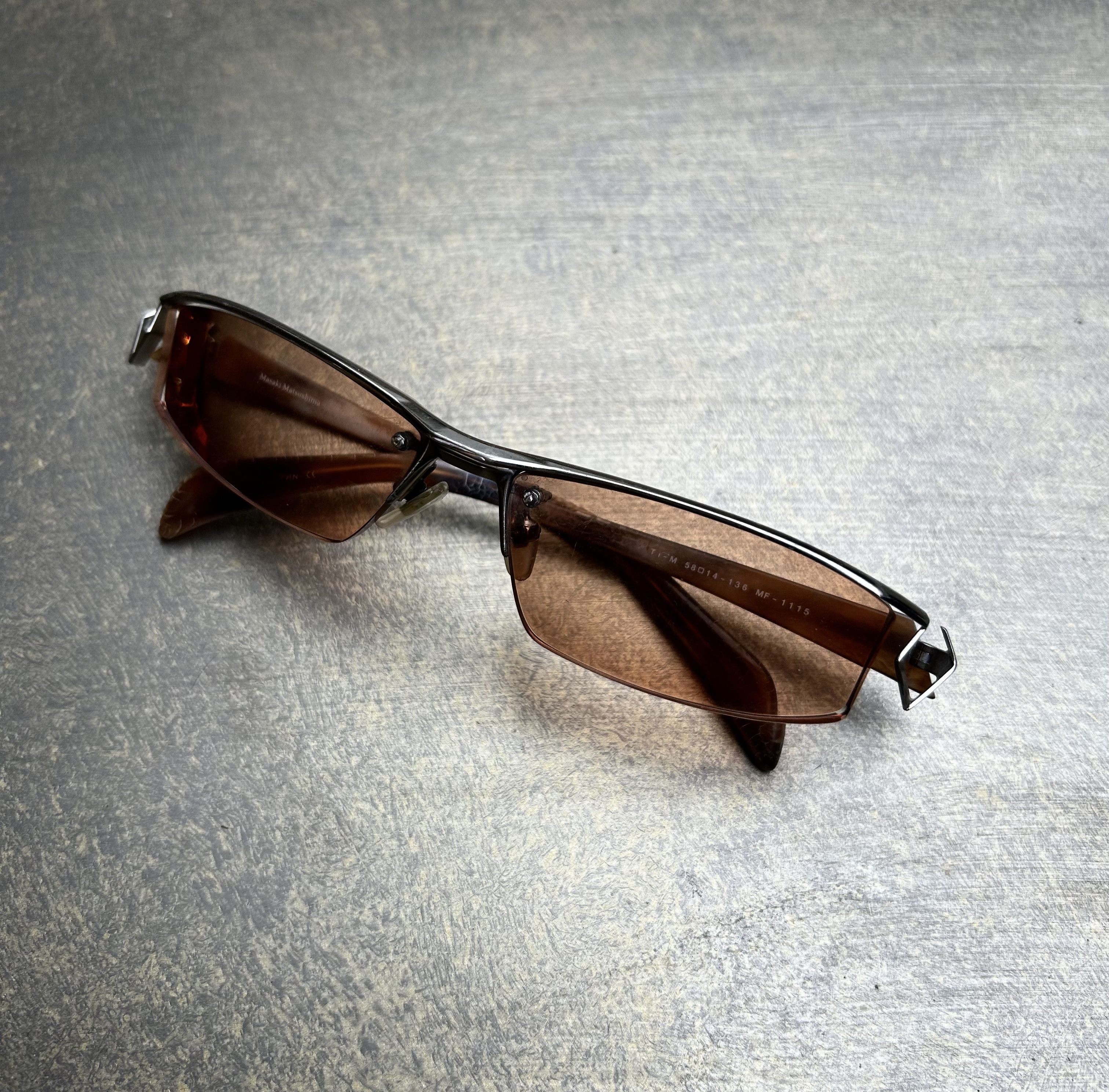 Masaki Matsushima Masaki Matsushima Half-Frame Sunglasses Size ONE SIZE - 6 Thumbnail