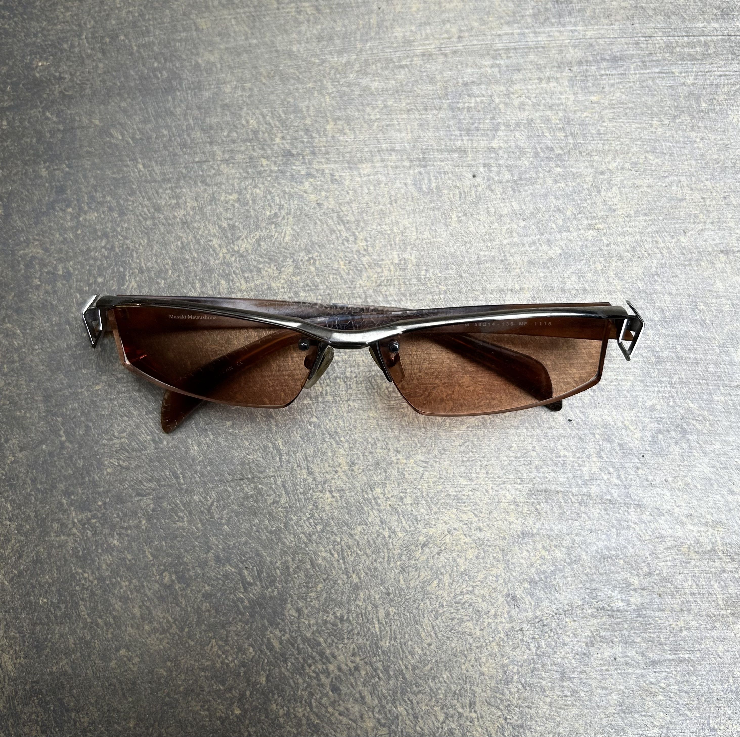 Masaki Matsushima Masaki Matsushima Half-Frame Sunglasses Size ONE SIZE - 3 Thumbnail