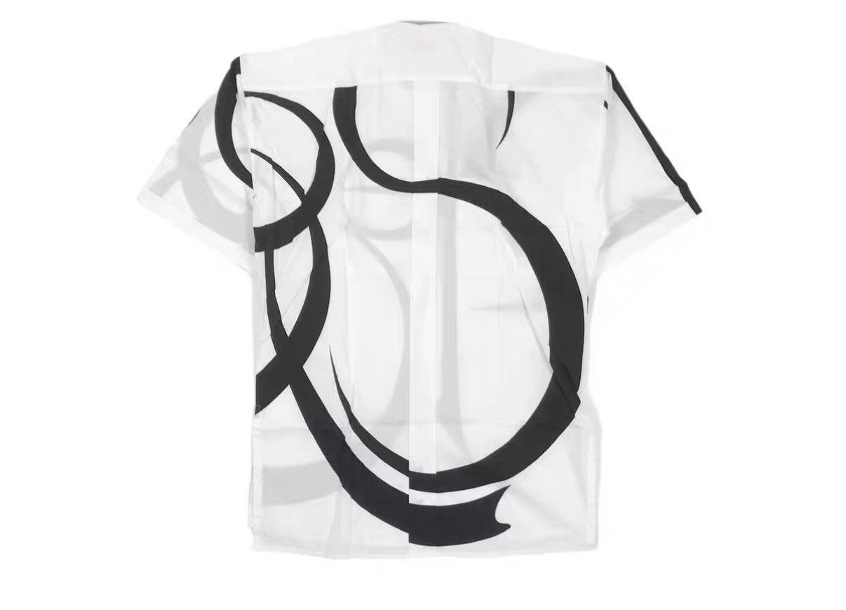 Givenchy White Short-Sleeve Shirt with Black Abstract Patterns Size US S / EU 44-46 / 1 - 2 Thumbnail