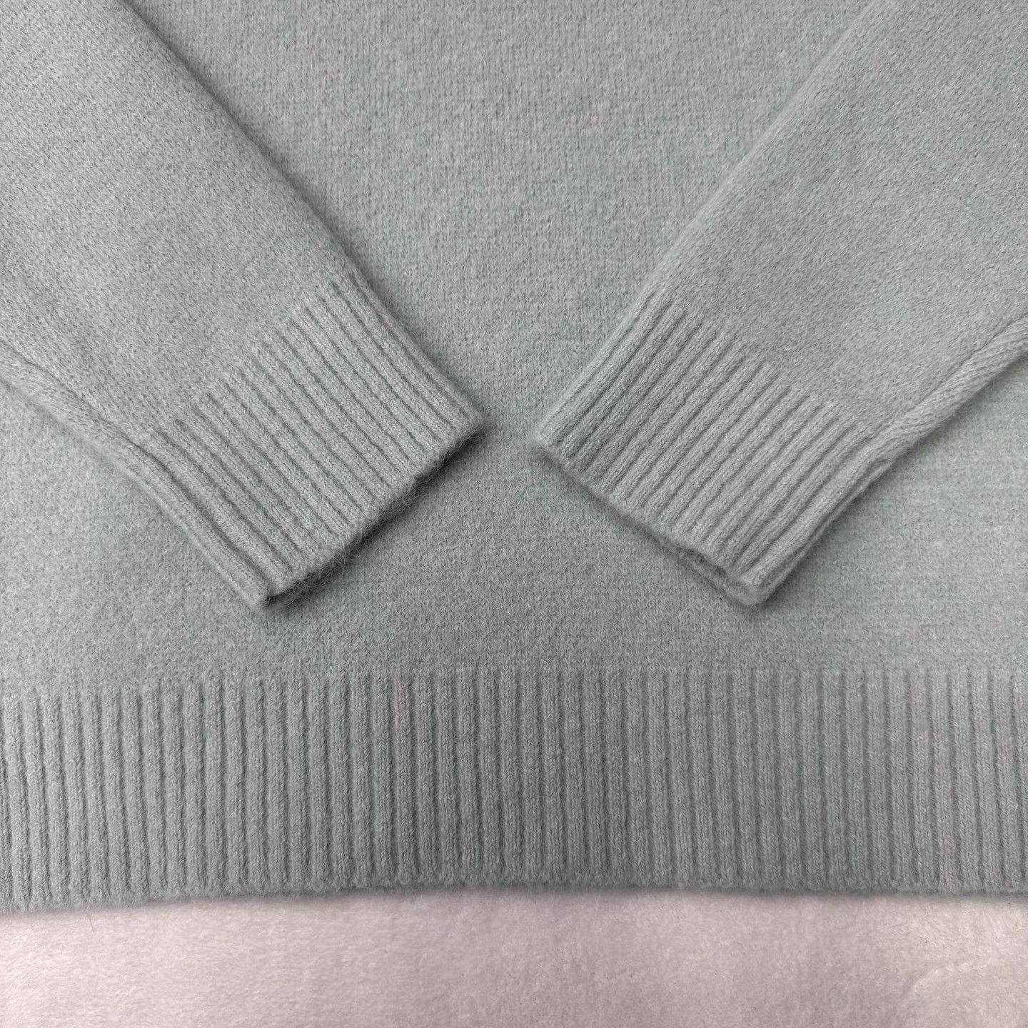 AMI Blue Turtleneck Sweater with Heart and A Design XL Size US XL / EU 56 / 4 - 4 Thumbnail