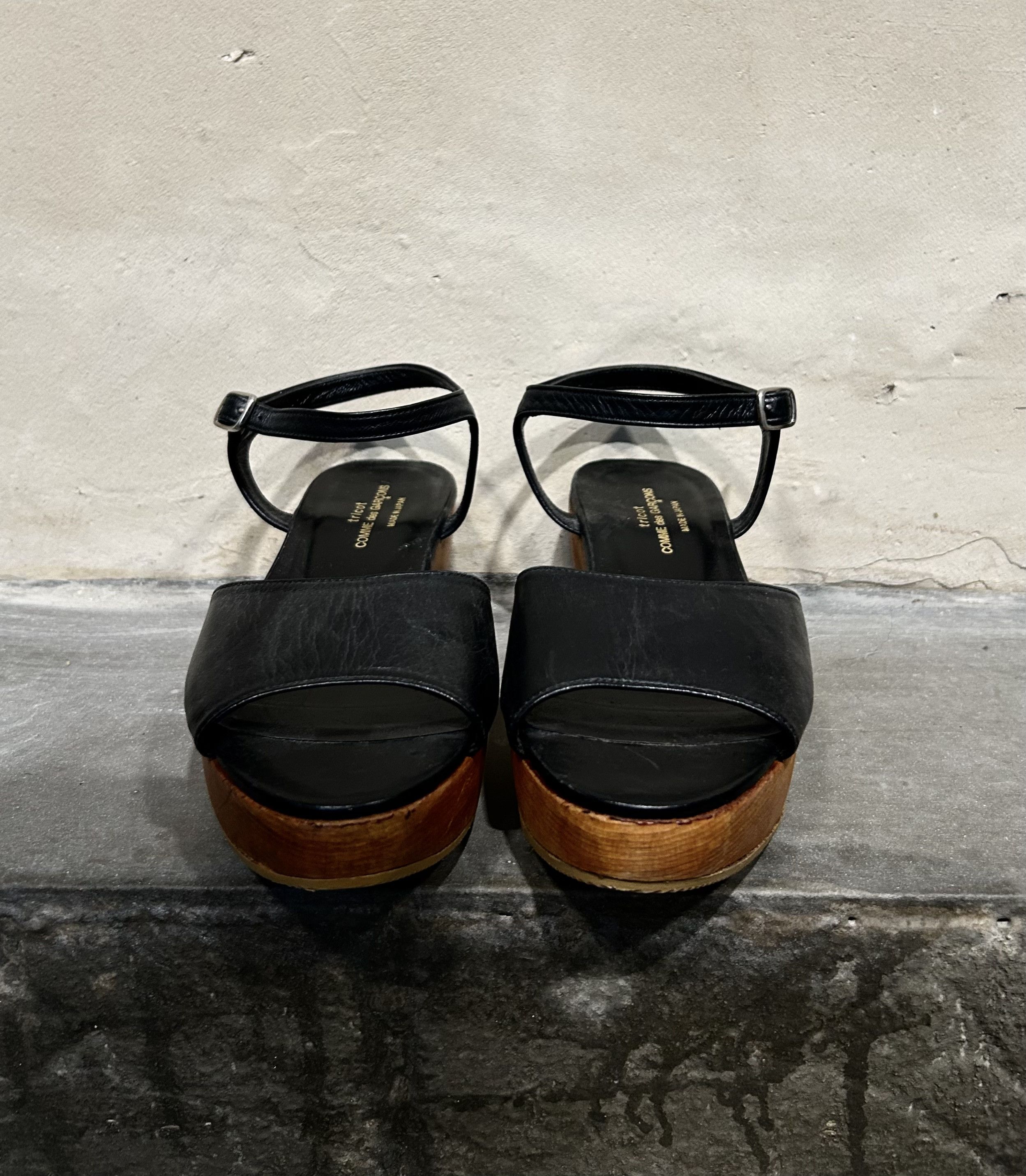 Comme des Garcons COMME des GARÇONS 90s Wooden Panel Leather Shoes Size US 5 / IT 35 - 3 Thumbnail