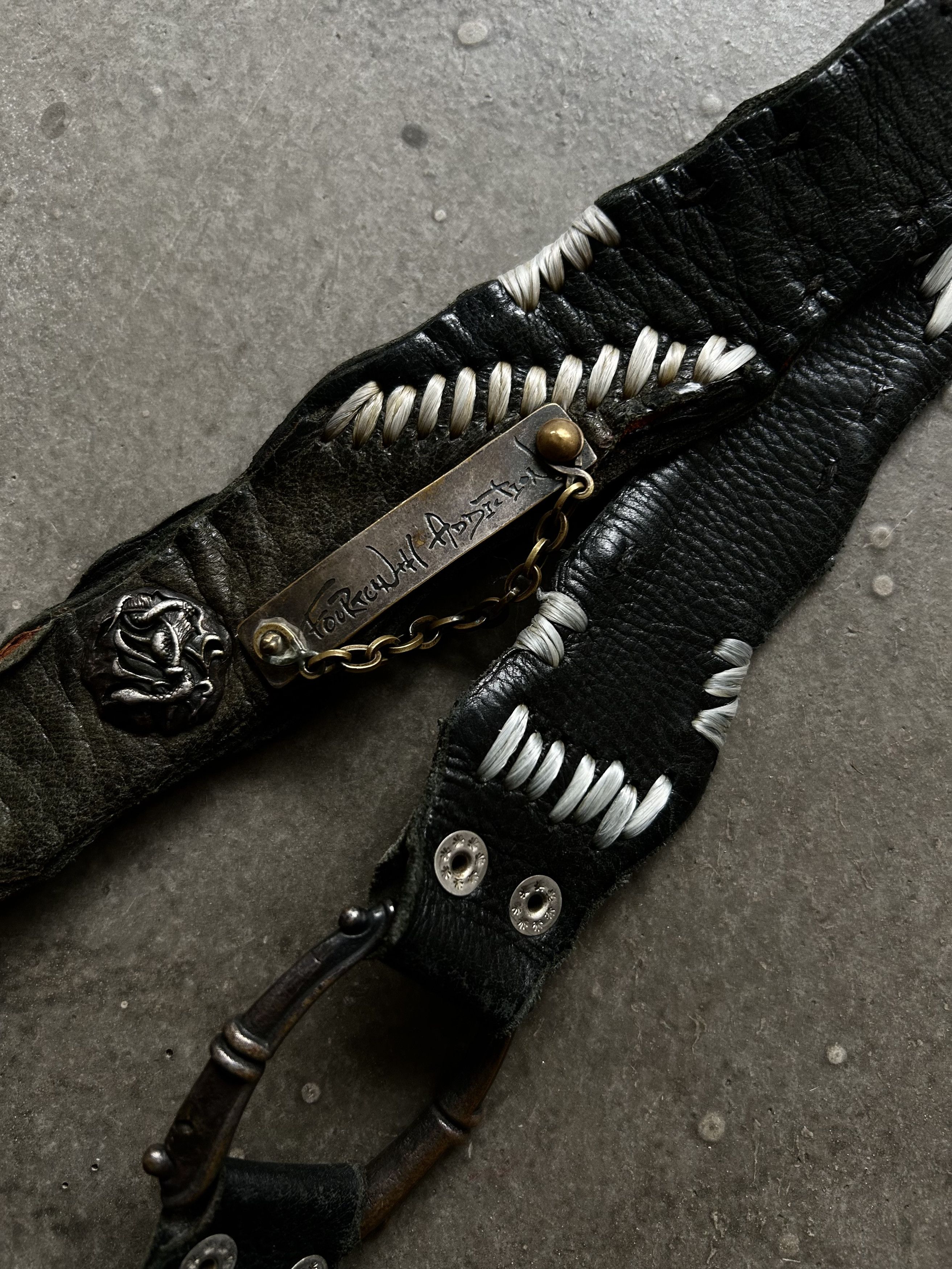 14th Addiction 14th Addiction Early Handcrafted Patchwork Belt Size ONE SIZE - 8 Thumbnail