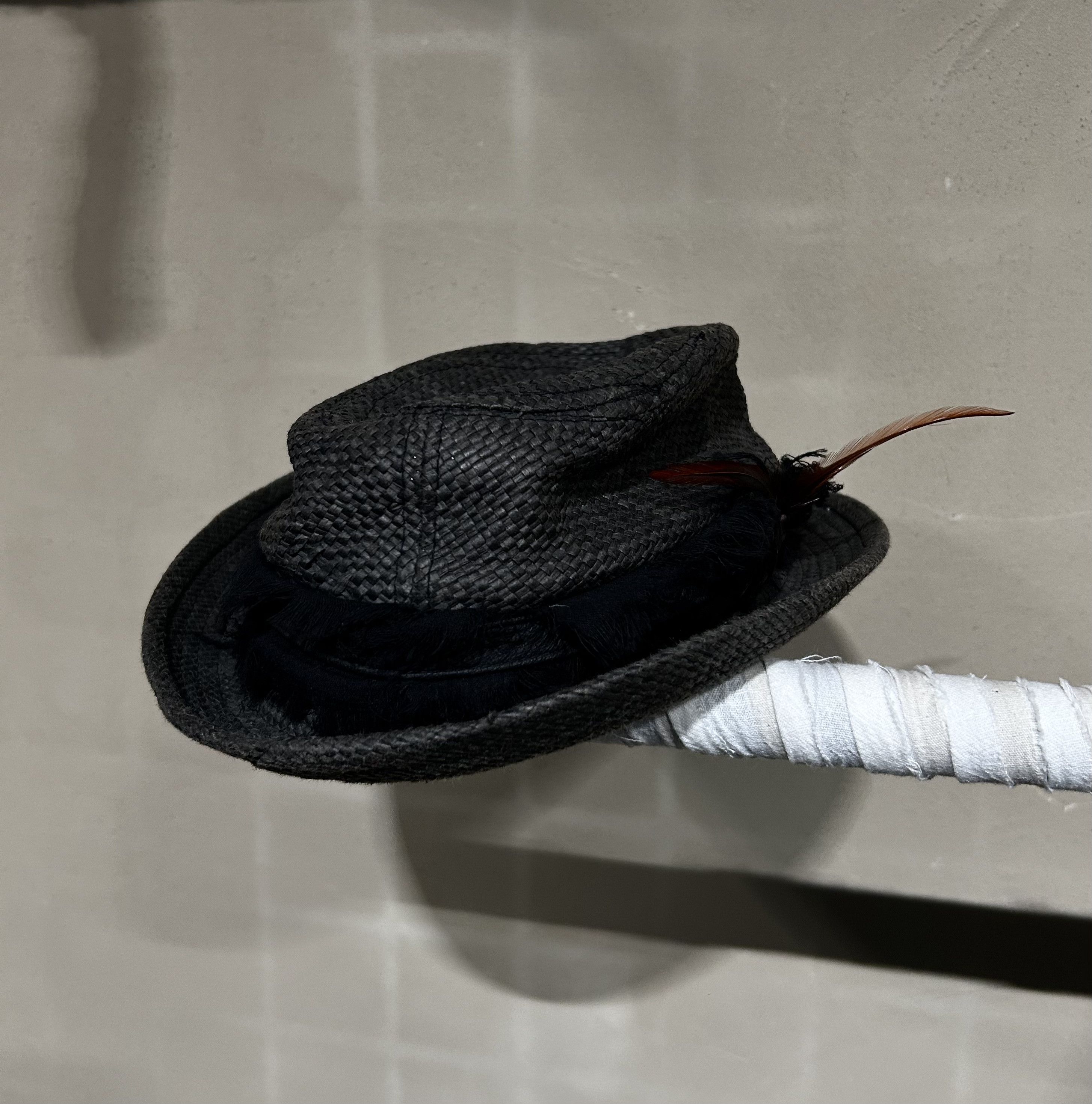 14th Addiction 14th Addiction Early Woven Feather Hat Size ONE SIZE - 7 Thumbnail