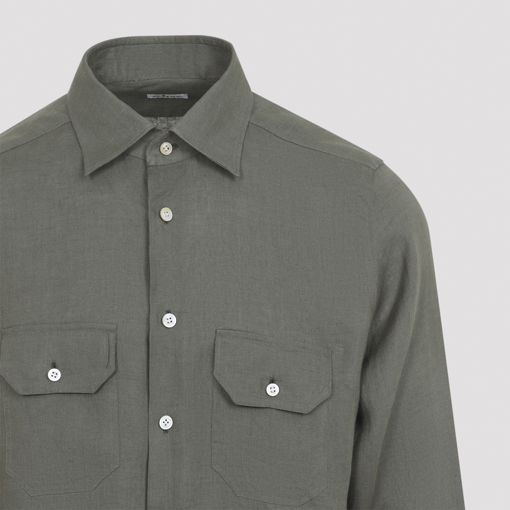 Kiton Kiton Linen Shirt Size US L / EU 52-54 / 3 - 3 Thumbnail