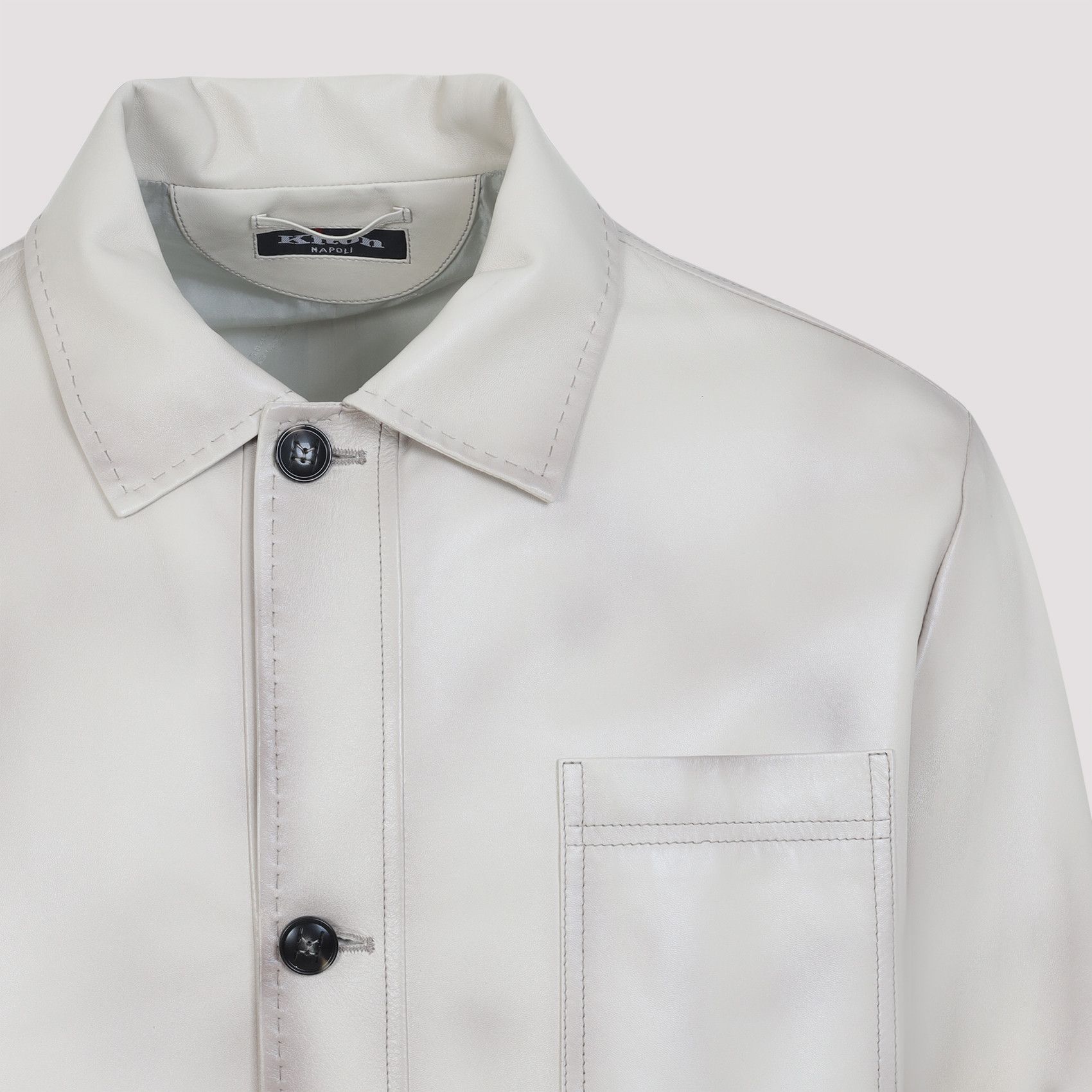 Kiton Kiton Lamb Leather Jacket Size US XL / EU 56 / 4 - 4 Thumbnail