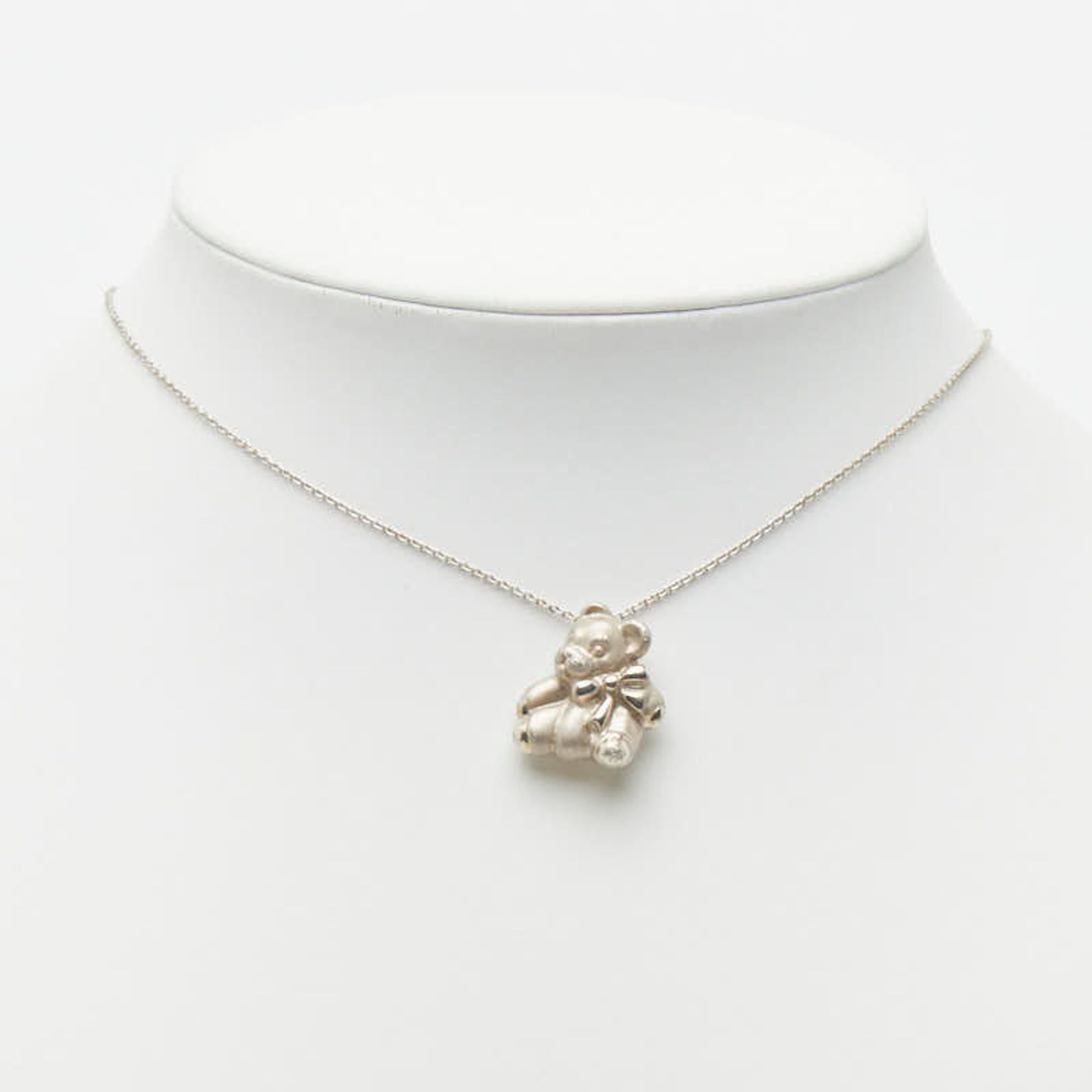 Tiffany & Co. Tiffany & Co. Teddy Bear Pendant Necklace, SV925 Silver, Women's. Size ONE SIZE - 7 Thumbnail