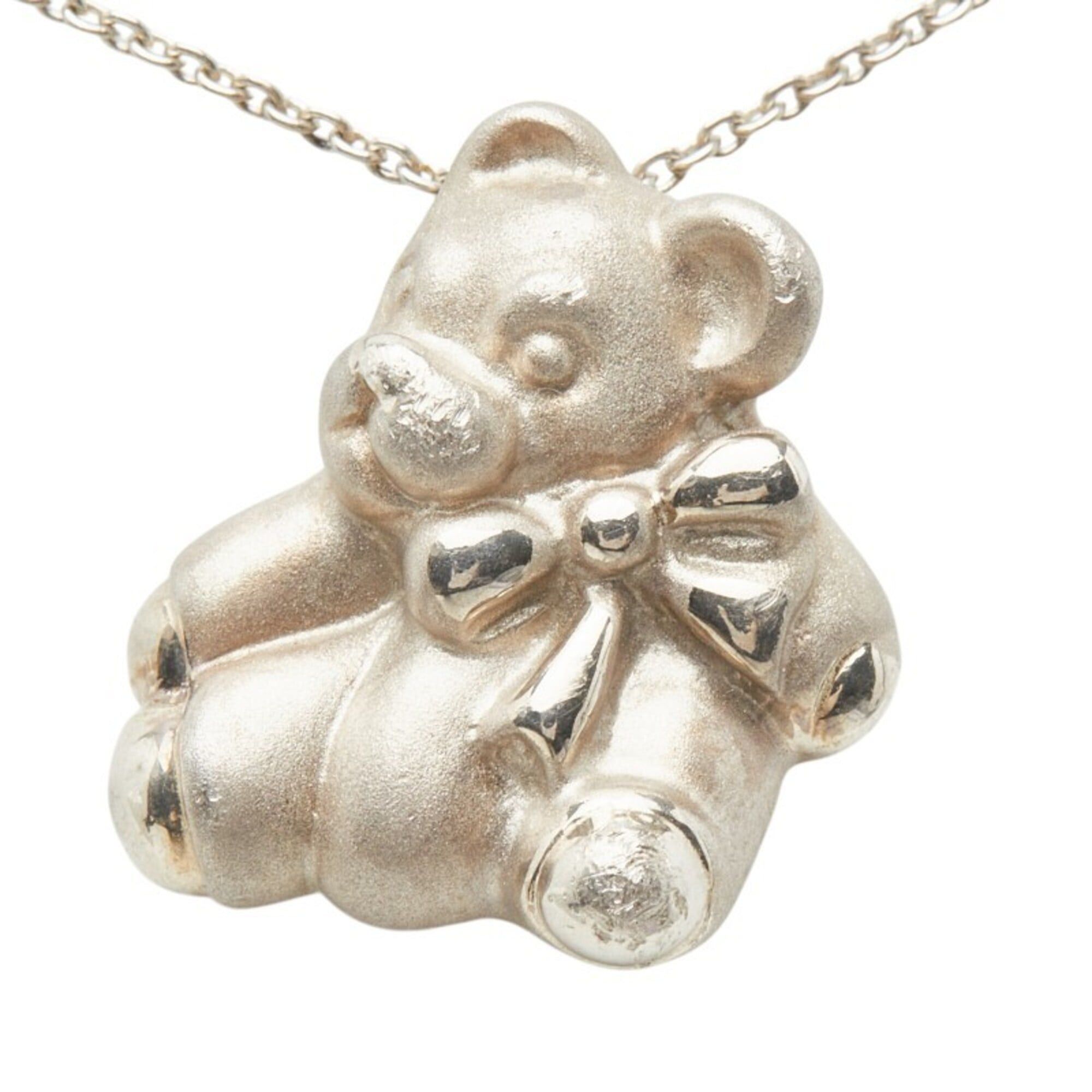 Tiffany & Co. Tiffany & Co. Teddy Bear Pendant Necklace, SV925 Silver, Women's. Size ONE SIZE - 2 Thumbnail