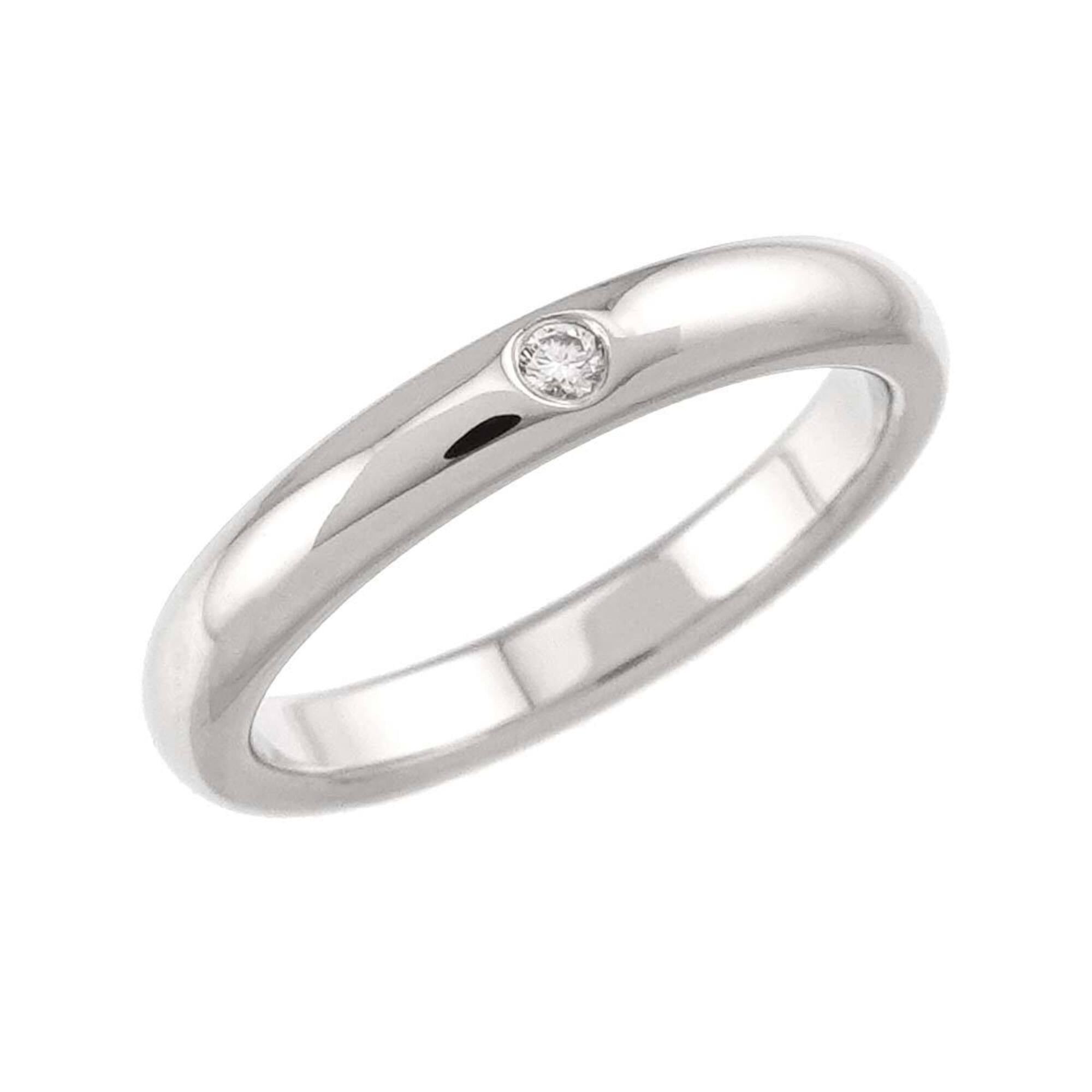 Tiffany & Co. Tiffany & Co. Stacking Band Ring with 1 Diamond, Platinum. Size ONE SIZE - 4 Thumbnail