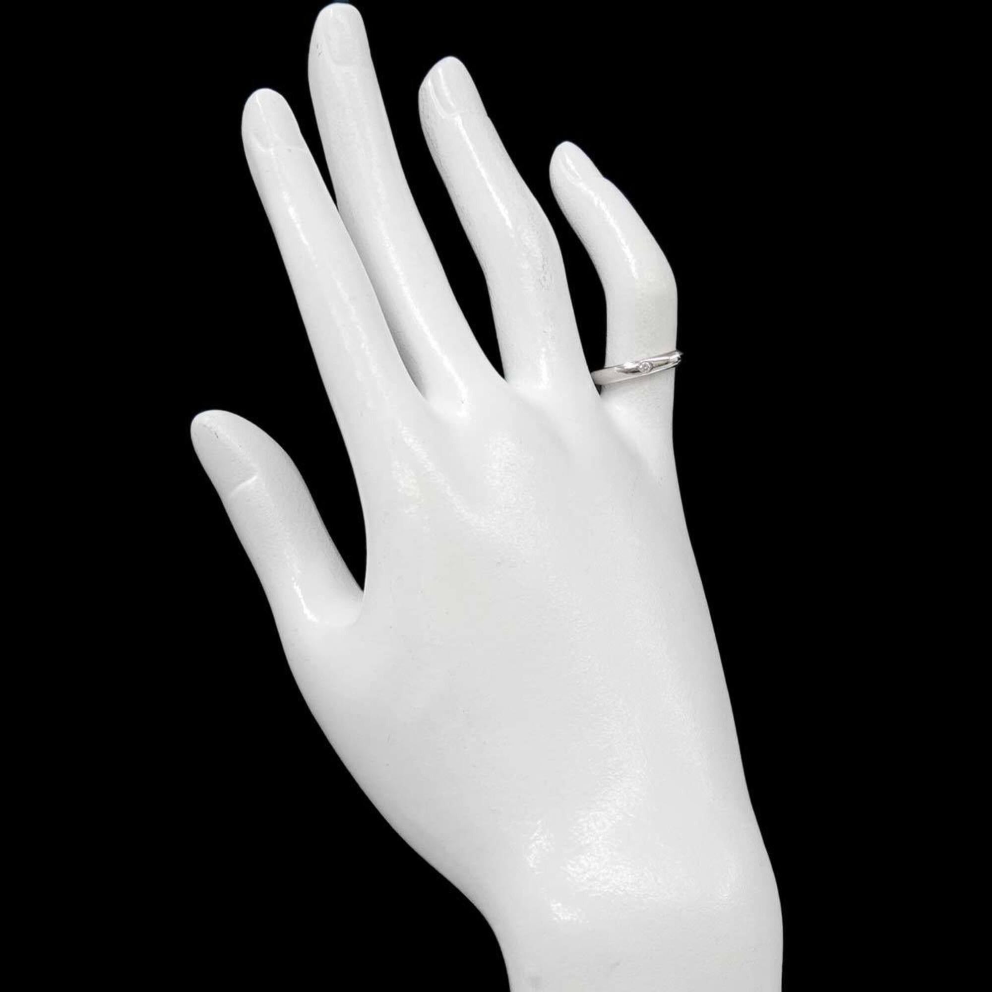 Tiffany & Co. Tiffany & Co. Stacking Band Ring with 1 Diamond, Platinum. Size ONE SIZE - 6 Thumbnail