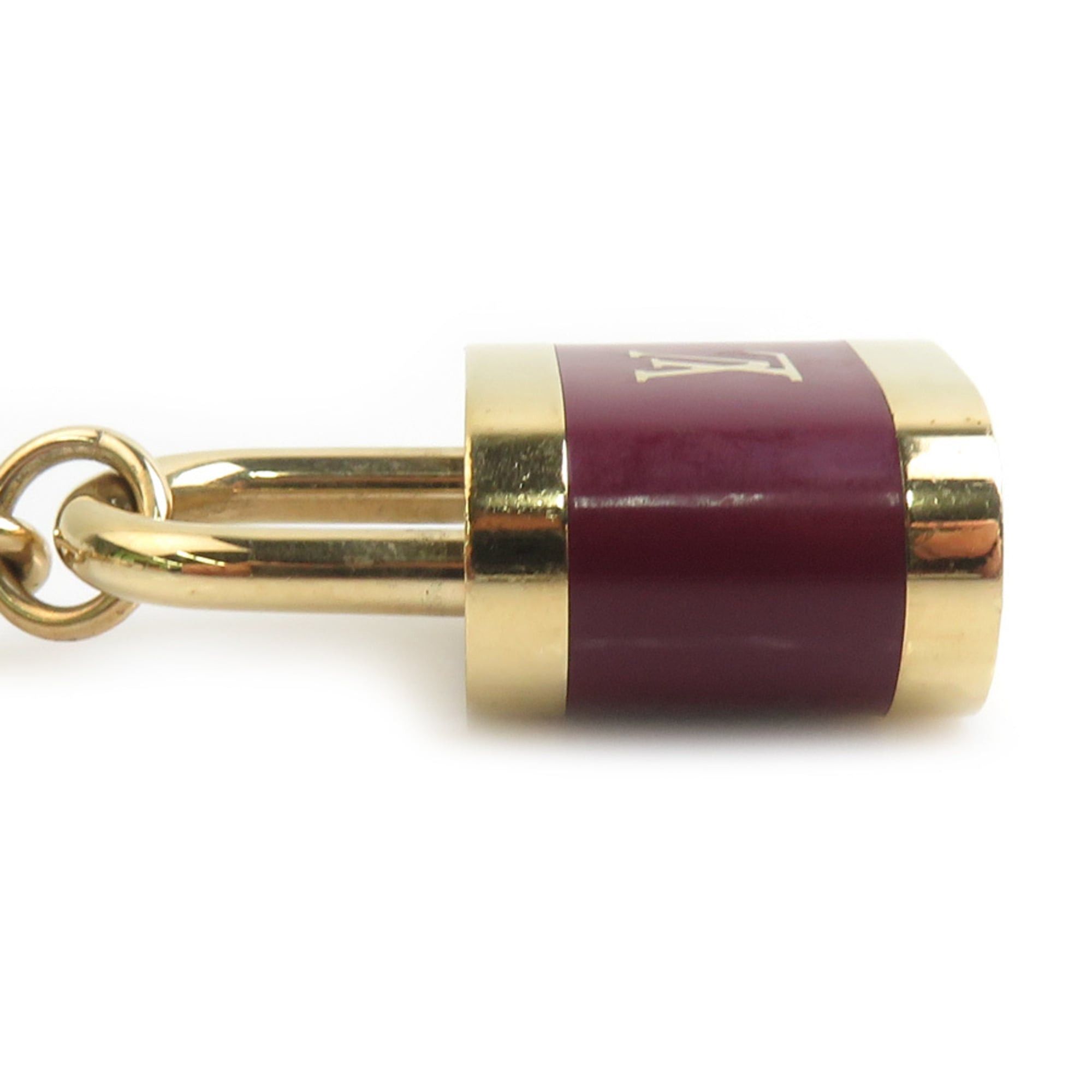 Hermes Hermes Charm Keyring Portefeuille LV Facet Metal Enamel Gold Bordeaux Women's M60073 Free Shipping e61678a Size ONE SIZE - 3 Thumbnail