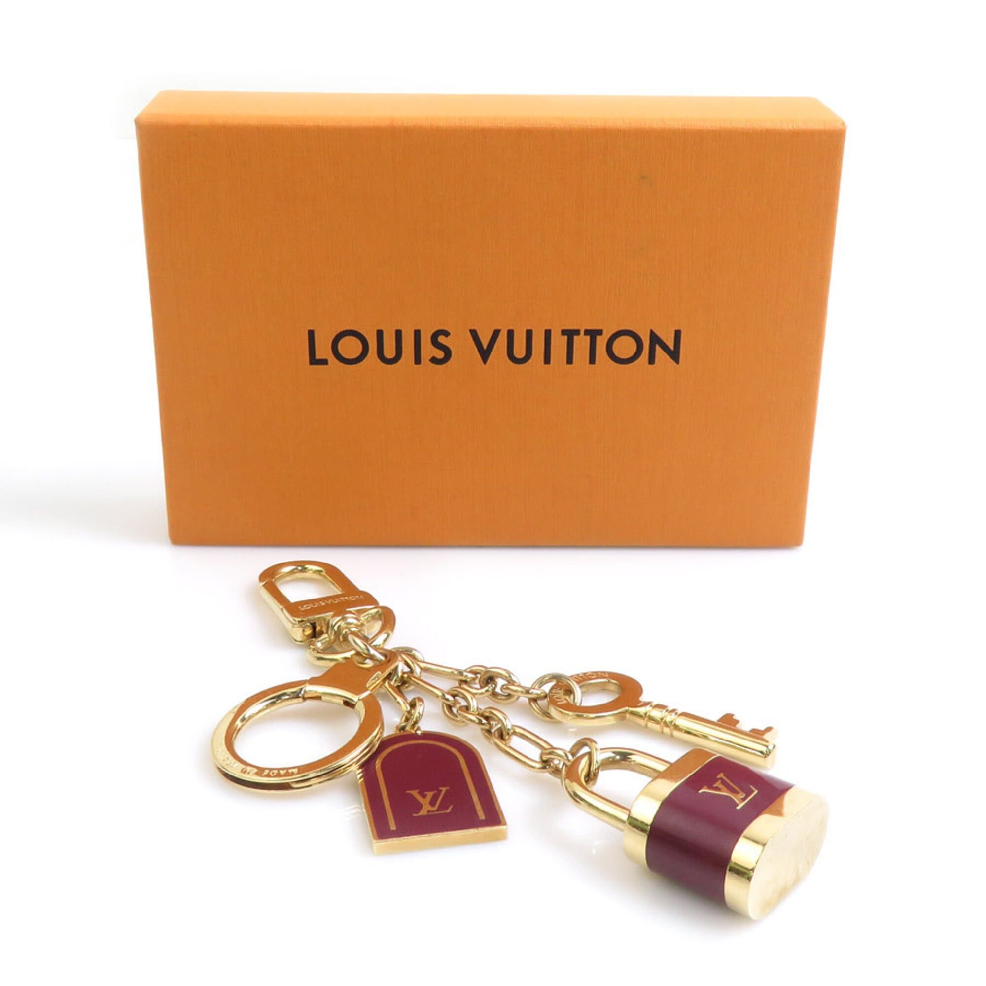 Hermes Hermes Charm Keyring Portefeuille LV Facet Metal Enamel Gold Bordeaux Women's M60073 Free Shipping e61678a Size ONE SIZE - 8 Thumbnail