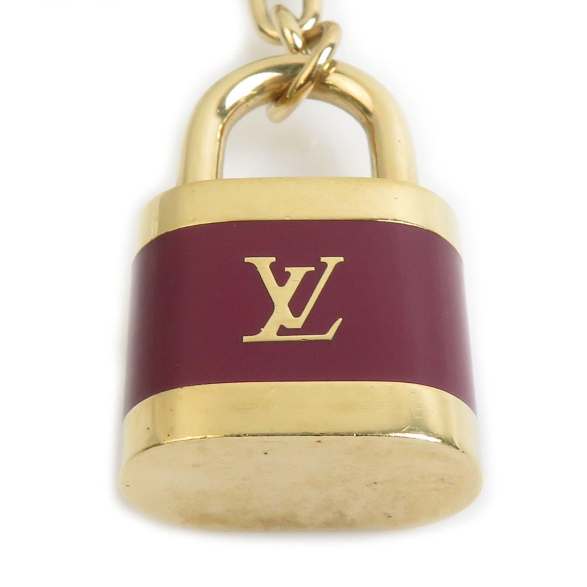 Hermes Hermes Charm Keyring Portefeuille LV Facet Metal Enamel Gold Bordeaux Women's M60073 Free Shipping e61678a Size ONE SIZE - 2 Thumbnail