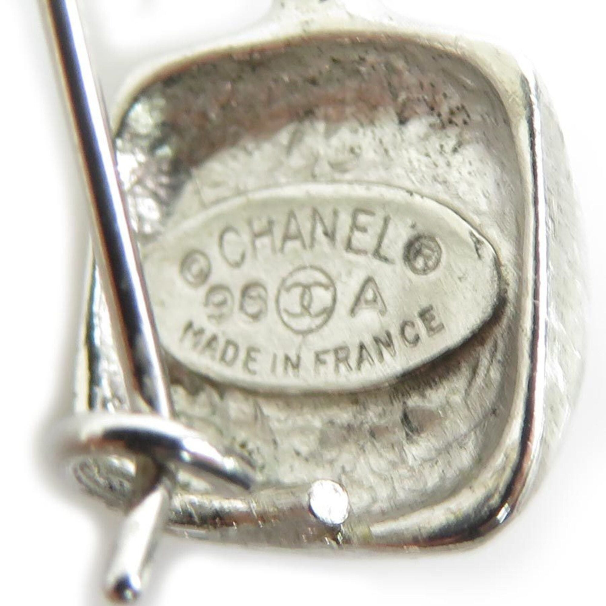 Chanel Chanel earrings, Coco Mark design, metal, faux pearl, silver, off-white, women's, free shipping, e61674a Size ONE SIZE - 7 Thumbnail