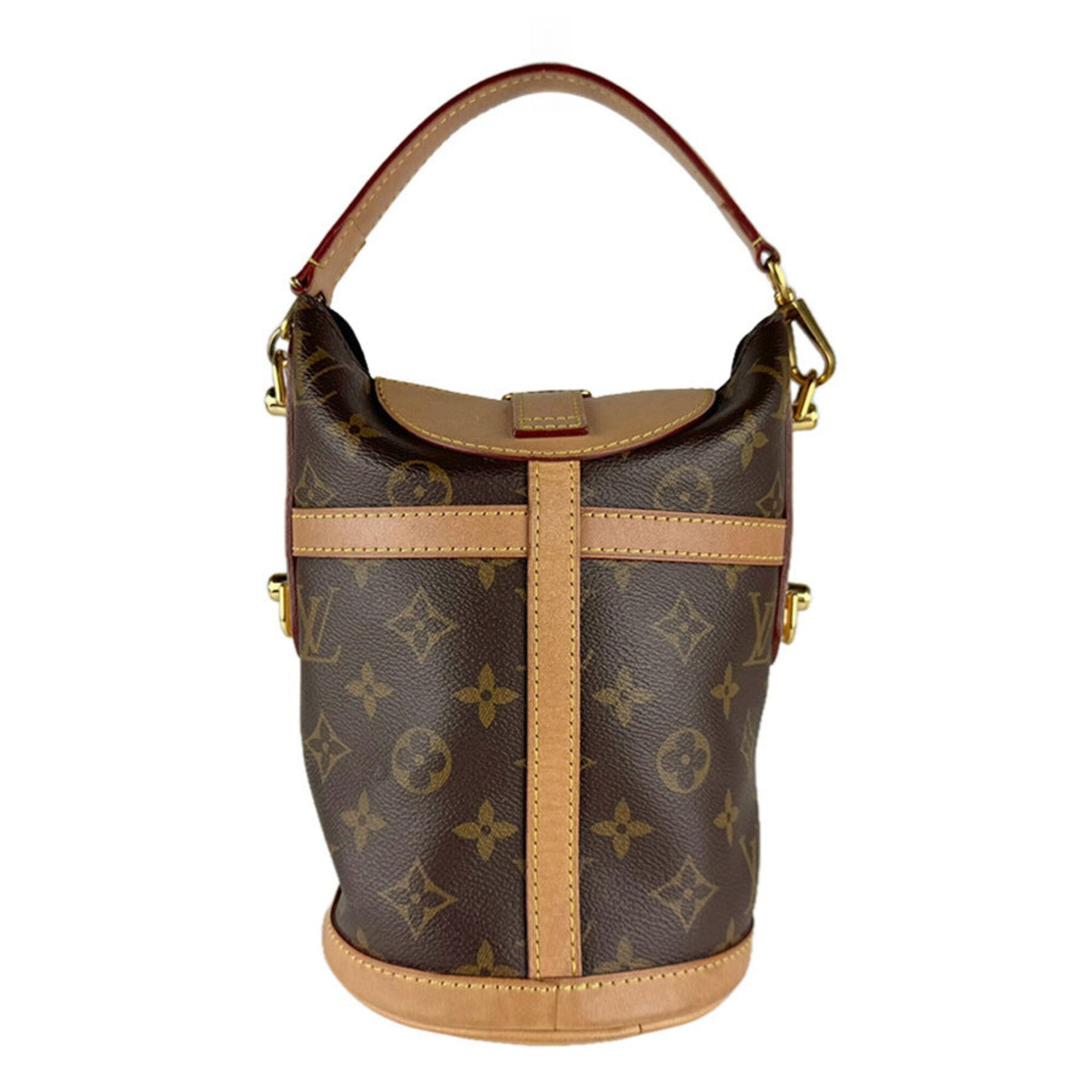 Louis Vuitton Louis Vuitton Handbag Shoulder Bag Monogram Duffle Canvas Brown Gold Women's M43587 Free Shipping z9134 Size ONE SIZE - 3 Thumbnail