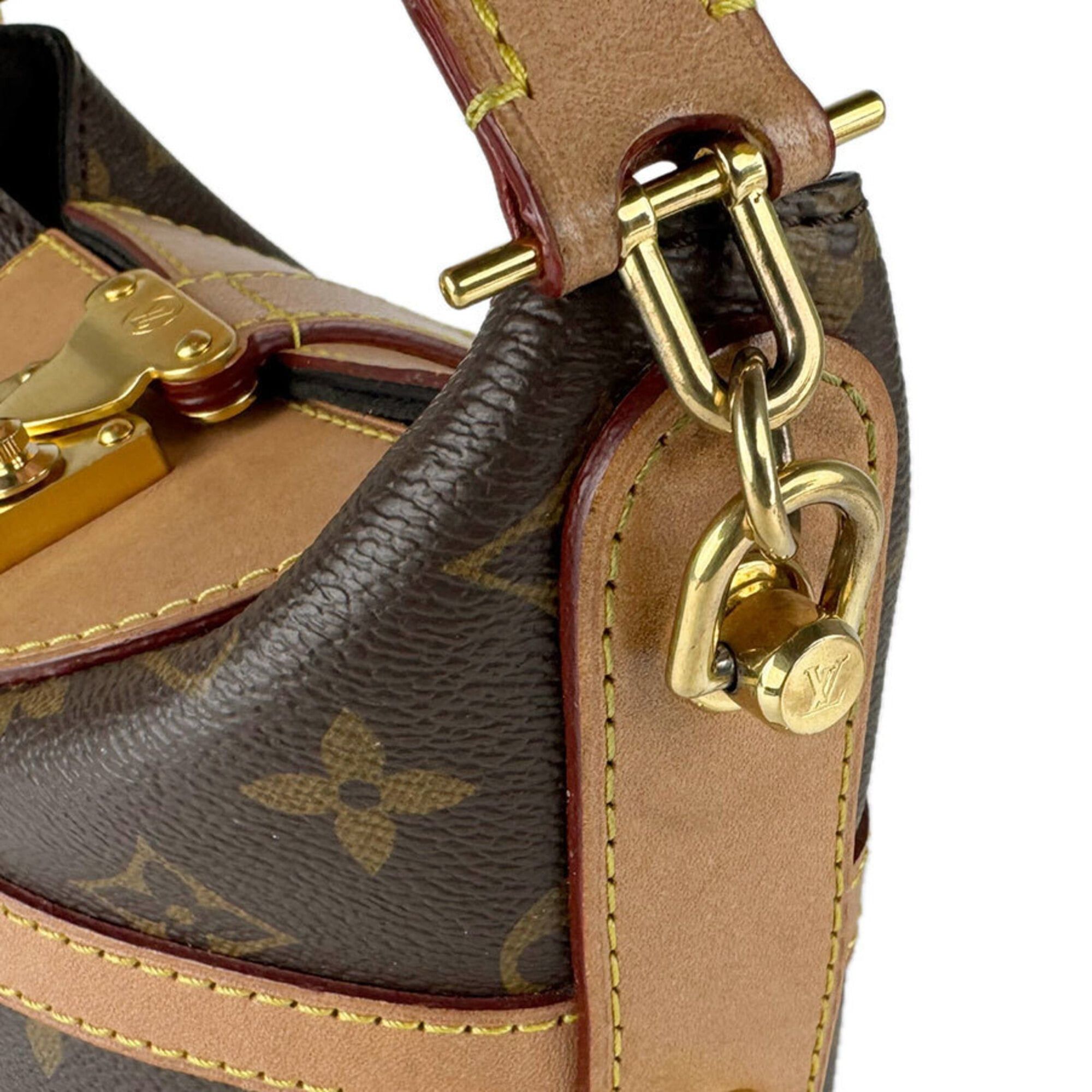 Louis Vuitton Louis Vuitton Handbag Shoulder Bag Monogram Duffle Canvas Brown Gold Women's M43587 Free Shipping z9134 Size ONE SIZE - 7 Thumbnail