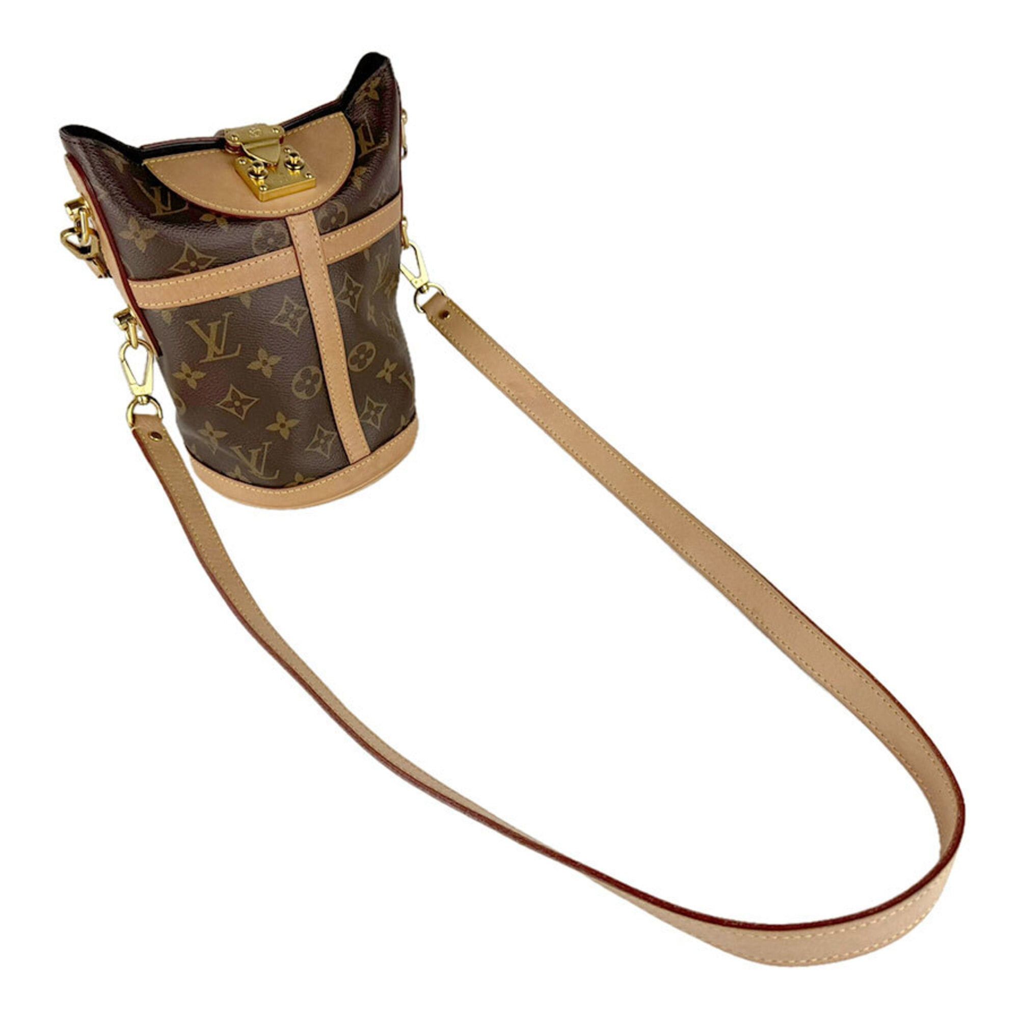 Louis Vuitton Louis Vuitton Handbag Shoulder Bag Monogram Duffle Canvas Brown Gold Women's M43587 Free Shipping z9134 Size ONE SIZE - 11 Thumbnail
