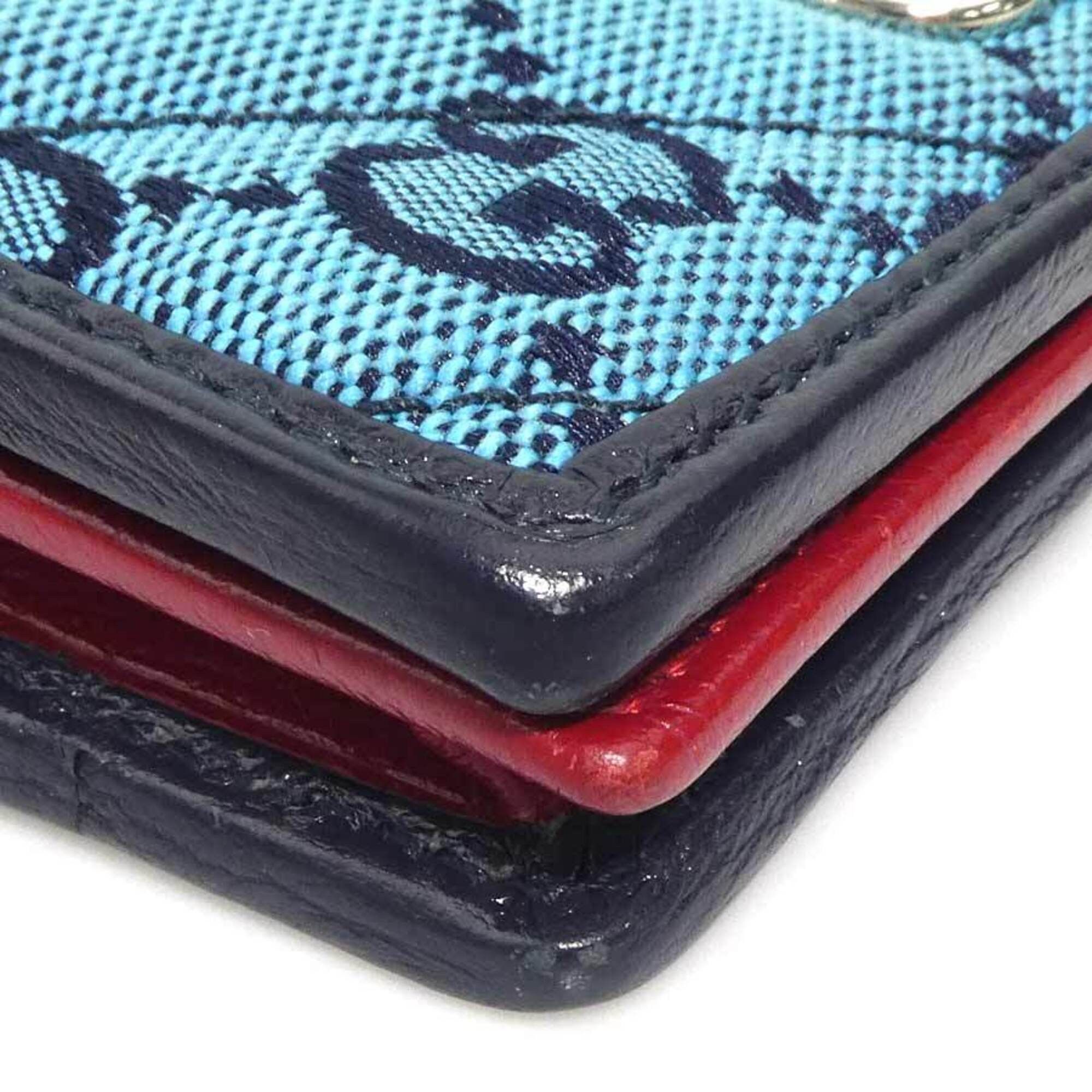 Gucci Gucci Bi-fold wallet GG Marmont canvas Blue Pink Men's Women's 466492 Free shipping h32096a Size ONE SIZE - 10 Thumbnail