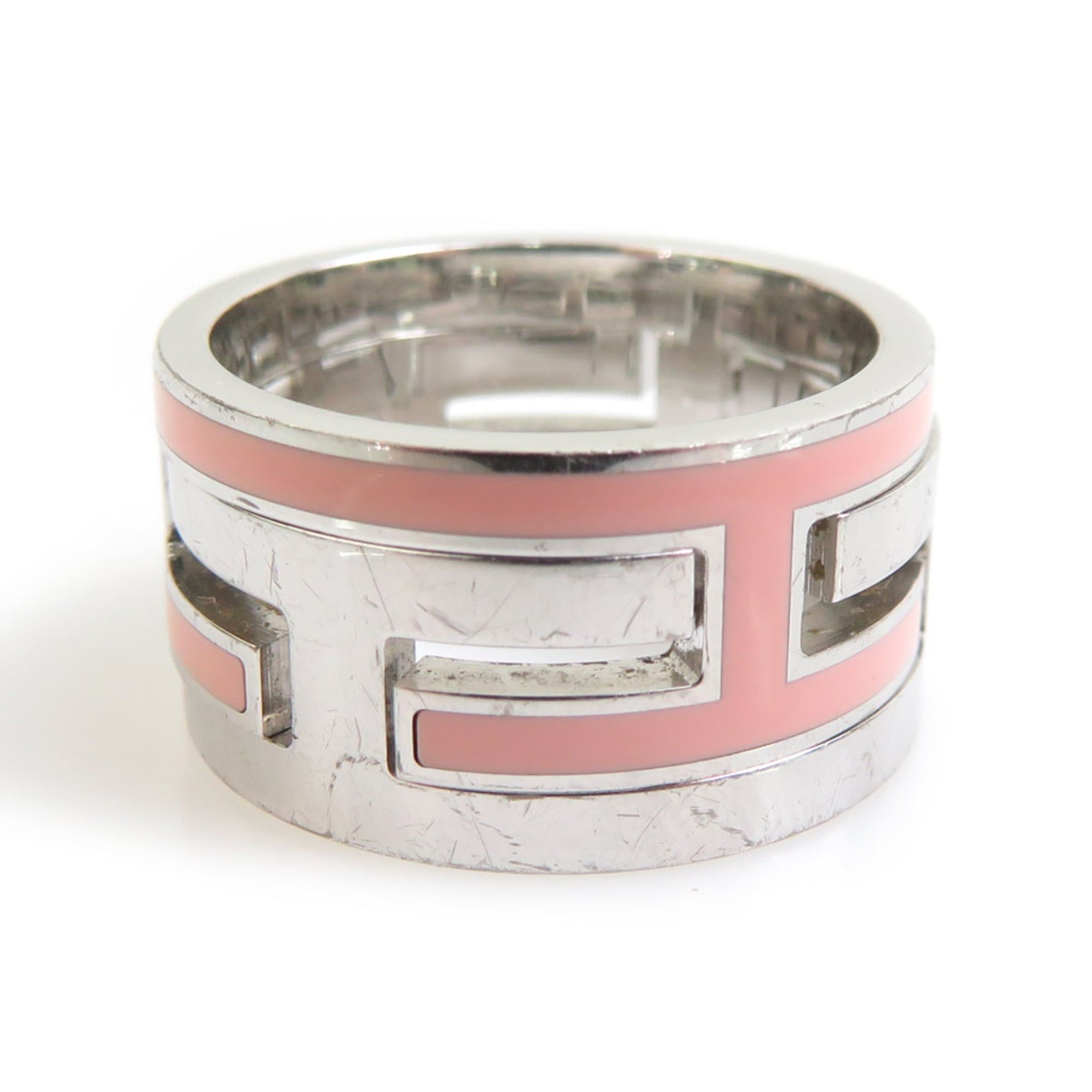 Hermes Hermes Ring Move H Sterling Silver 925 Enamel Pink Women's Free Shipping e61675a Size ONE SIZE - 4 Thumbnail