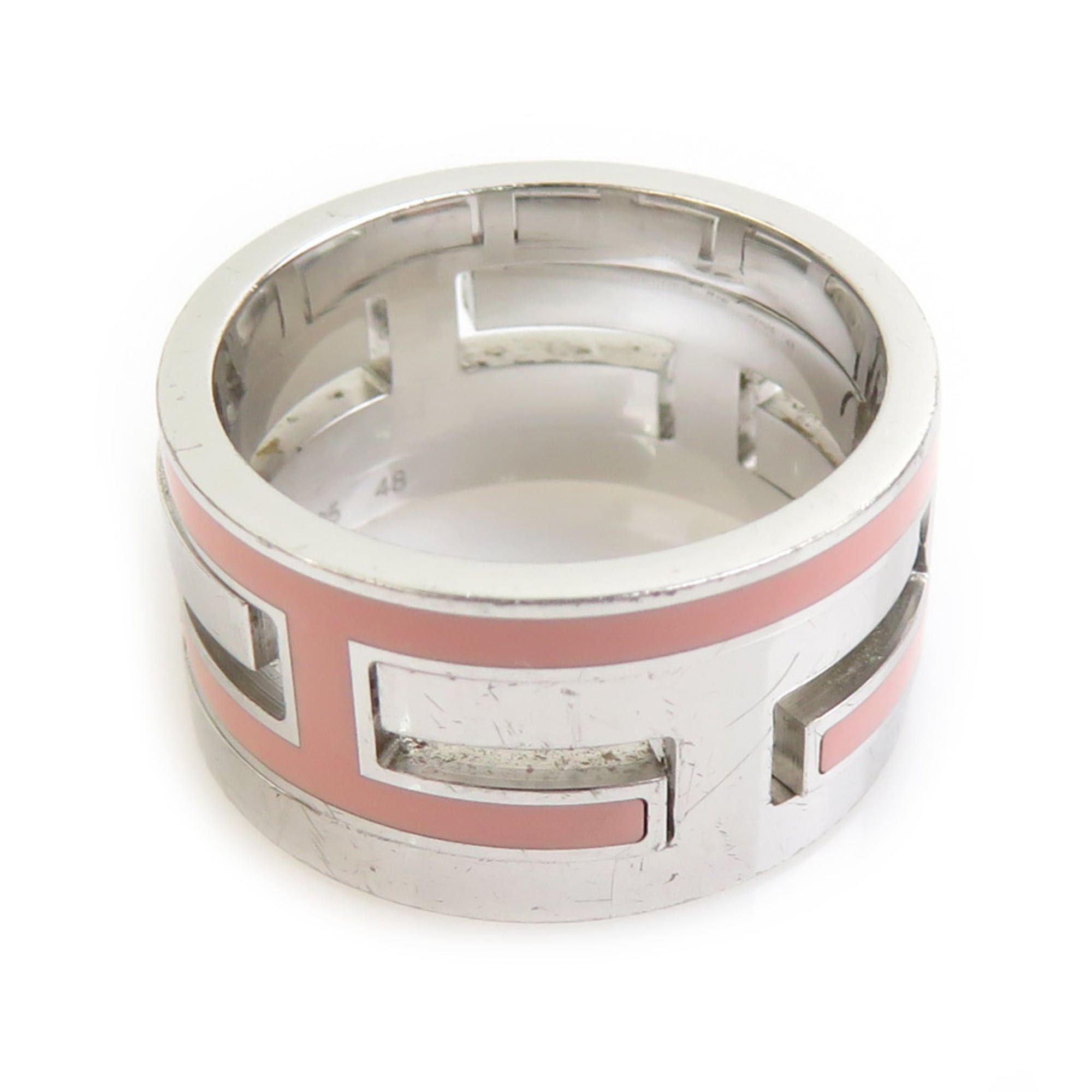Hermes Hermes Ring Move H Sterling Silver 925 Enamel Pink Women's Free Shipping e61675a Size ONE SIZE - 2 Thumbnail