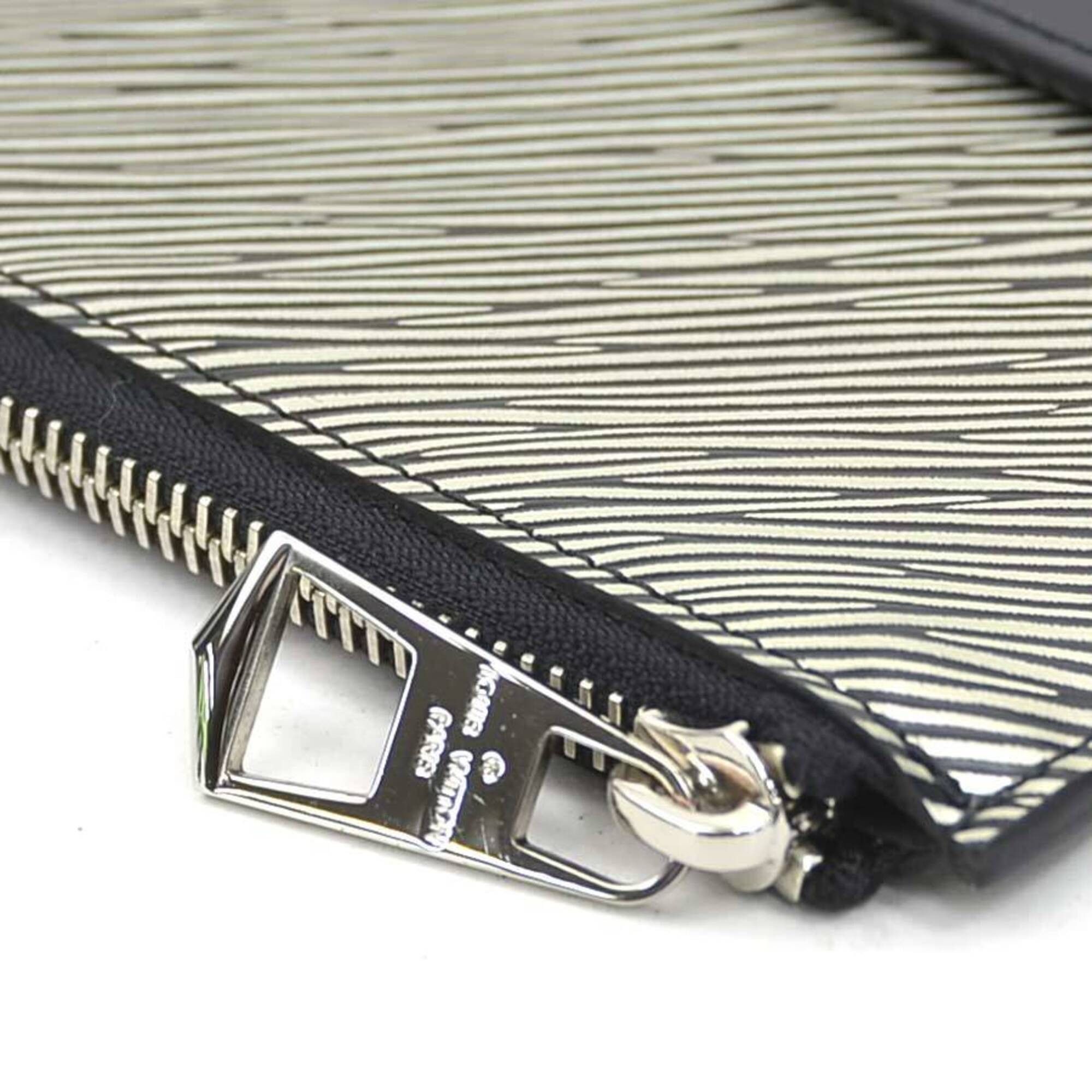 Louis Vuitton Louis Vuitton Clutch Bag Epi Platine Pochette Platte Leather Silver Black Men's M62092 Free Shipping e61663 Size ONE SIZE - 8 Thumbnail