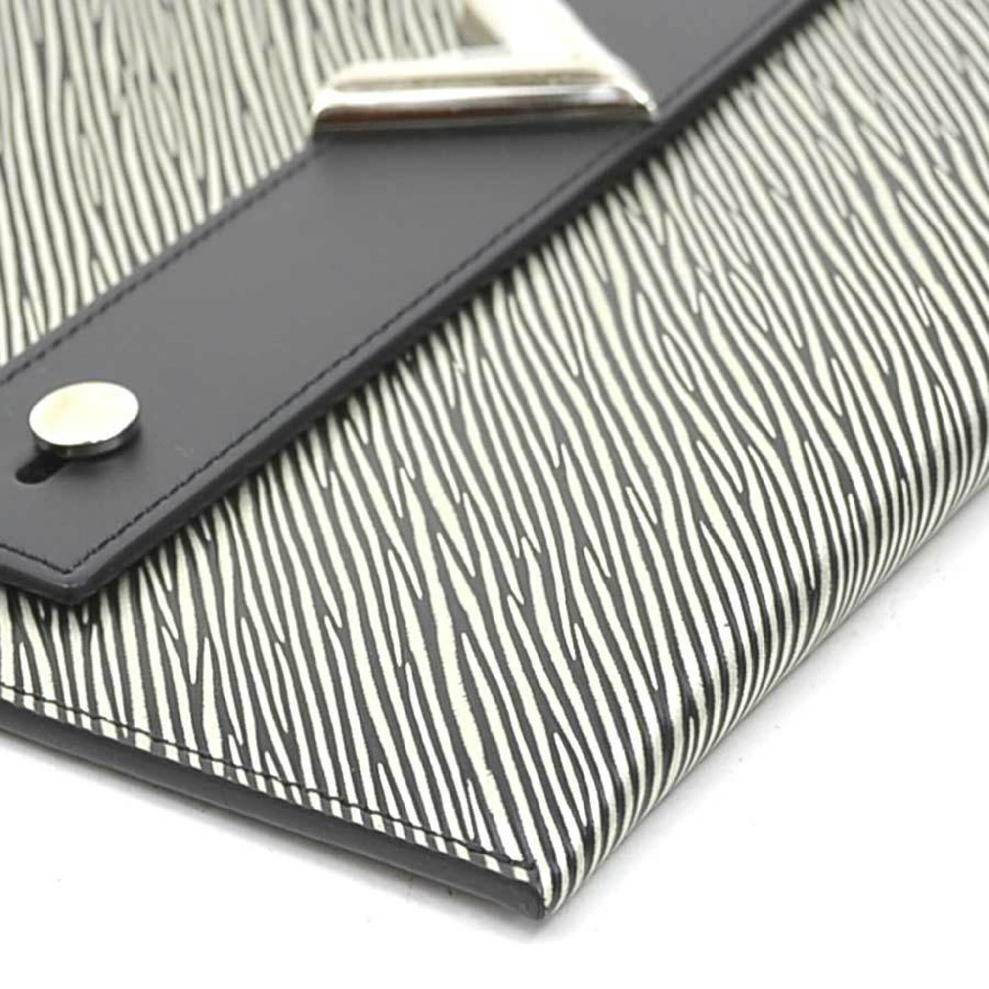 Louis Vuitton Louis Vuitton Clutch Bag Epi Platine Pochette Platte Leather Silver Black Men's M62092 Free Shipping e61663 Size ONE SIZE - 7 Thumbnail