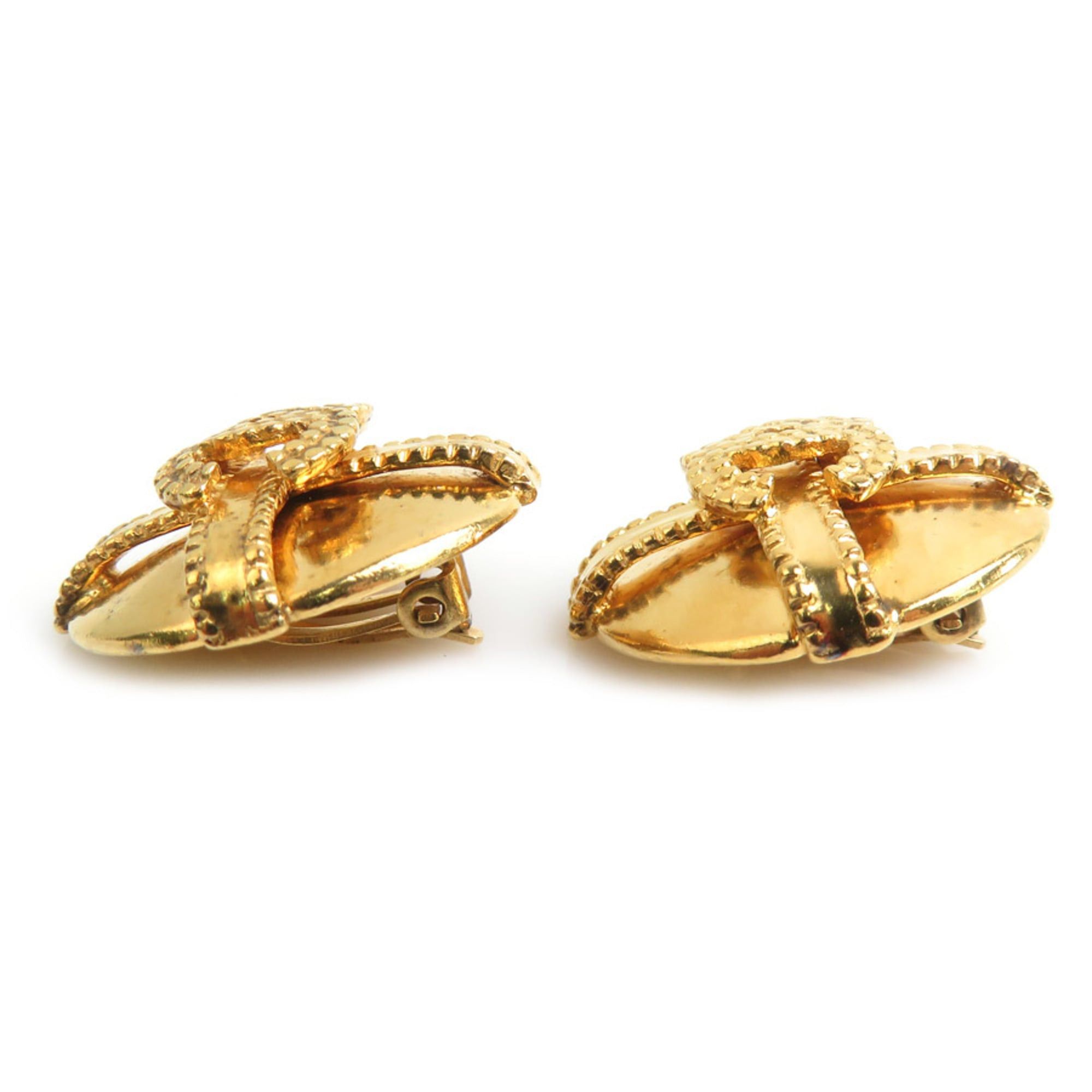 Chanel Chanel earrings, Coco Mark design, metal, gold, women's, free shipping, e61687a Size ONE SIZE - 3 Thumbnail