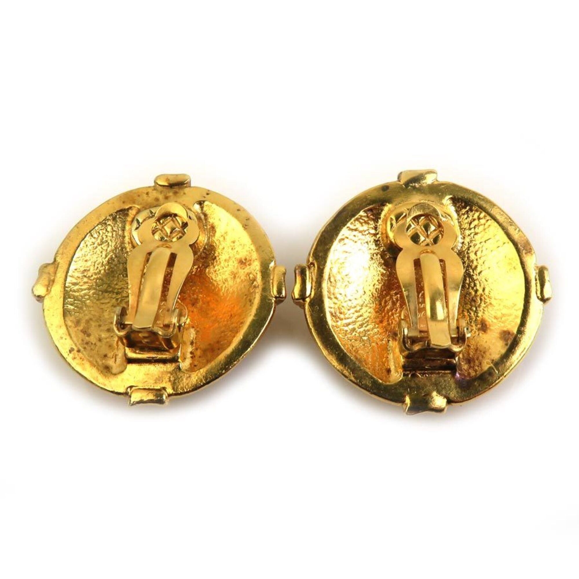 Chanel Chanel earrings, Coco Mark design, metal, gold, women's, free shipping, e61687a Size ONE SIZE - 5 Thumbnail