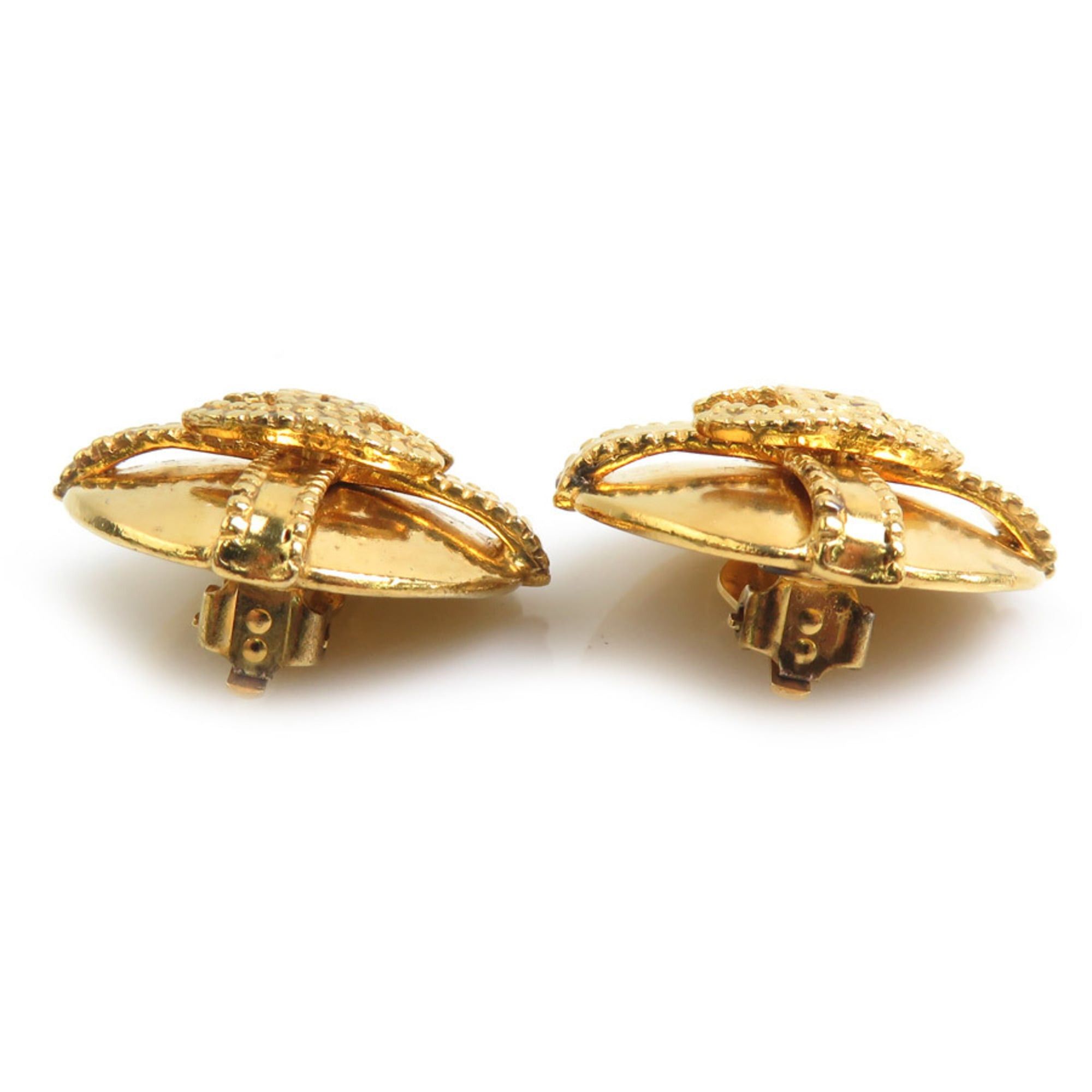 Chanel Chanel earrings, Coco Mark design, metal, gold, women's, free shipping, e61687a Size ONE SIZE - 4 Thumbnail