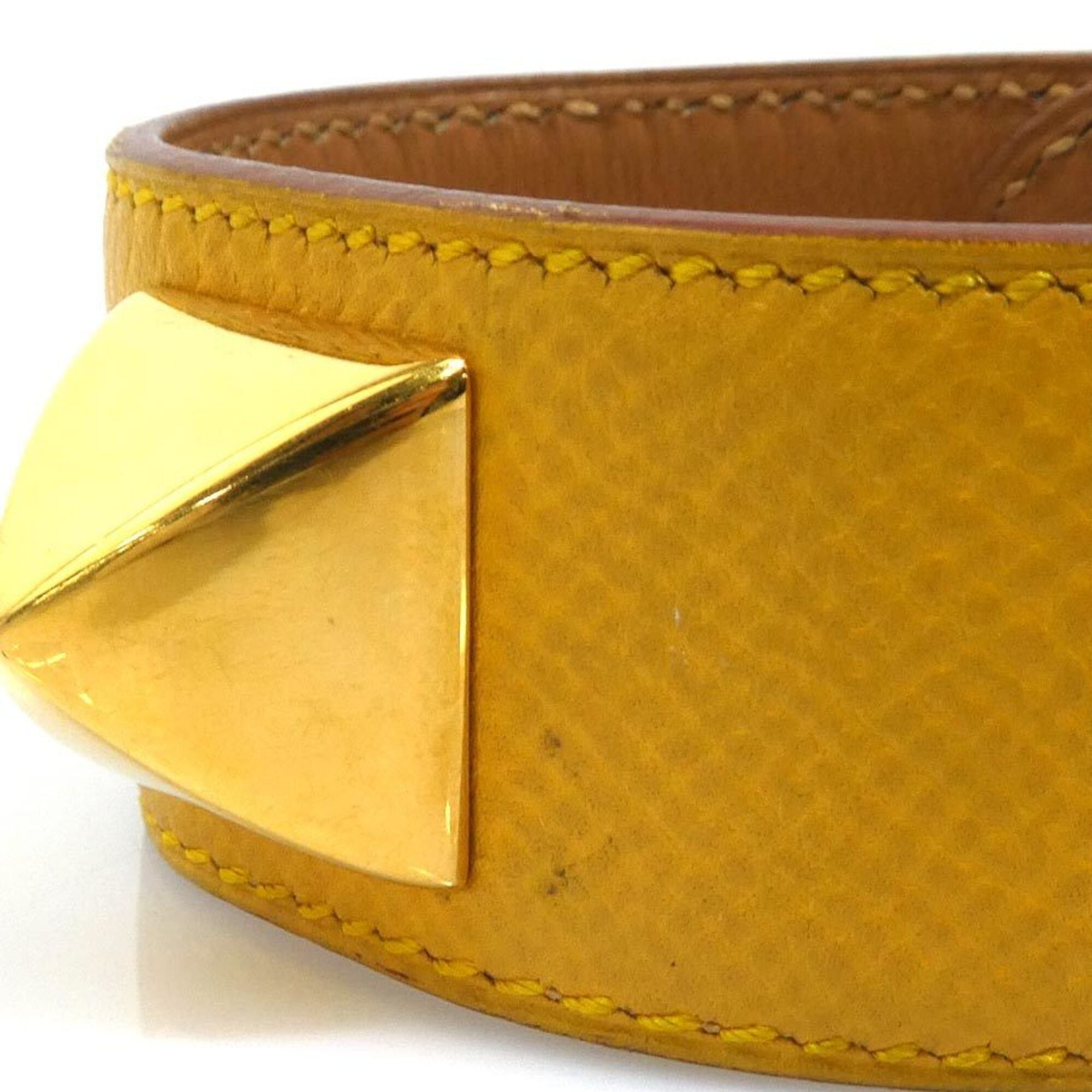 Hermes Hermes Bracelet Medor Leather Metal Yellow Gold Women's Free Shipping e61692a Size ONE SIZE - 8 Thumbnail