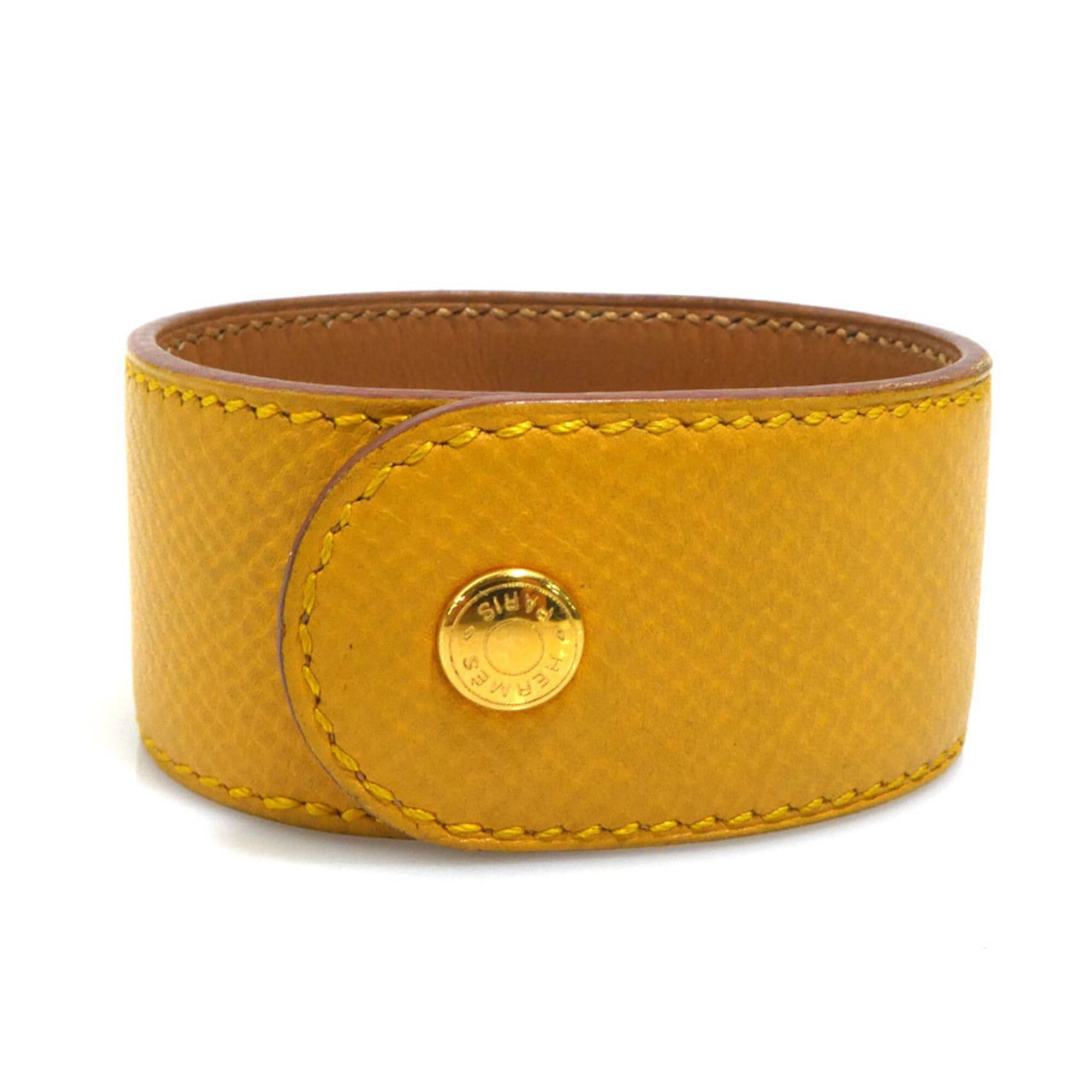 Hermes Hermes Bracelet Medor Leather Metal Yellow Gold Women's Free Shipping e61692a Size ONE SIZE - 3 Thumbnail