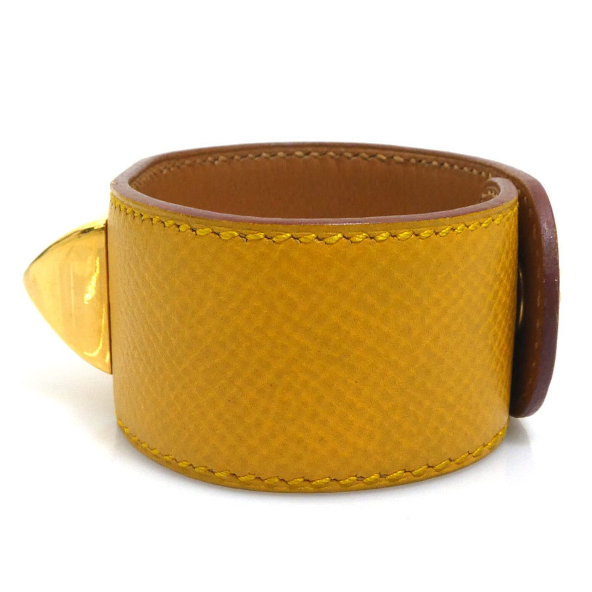 Hermes Hermes Bracelet Medor Leather Metal Yellow Gold Women's Free Shipping e61692a Size ONE SIZE - 4 Thumbnail