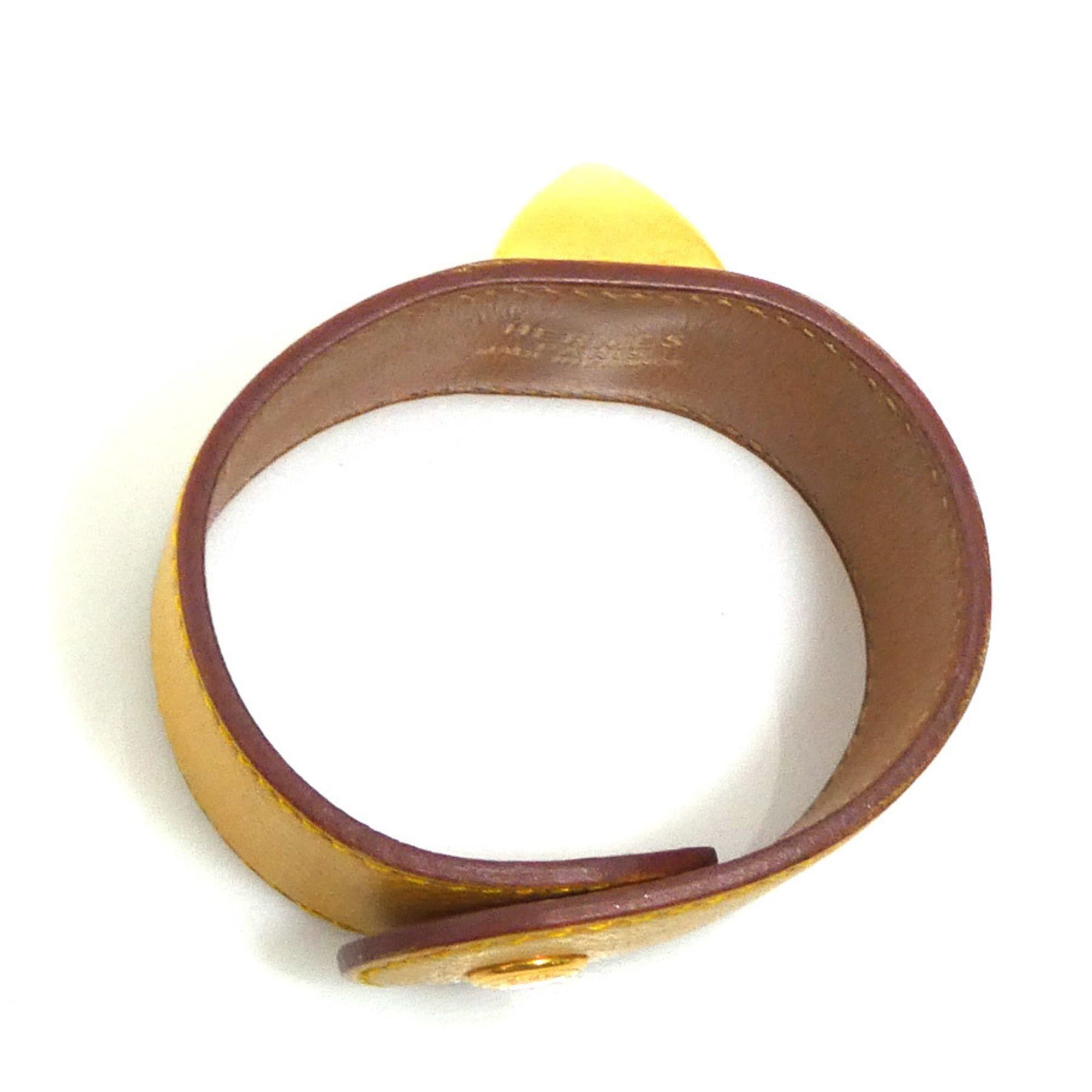 Hermes Hermes Bracelet Medor Leather Metal Yellow Gold Women's Free Shipping e61692a Size ONE SIZE - 5 Thumbnail