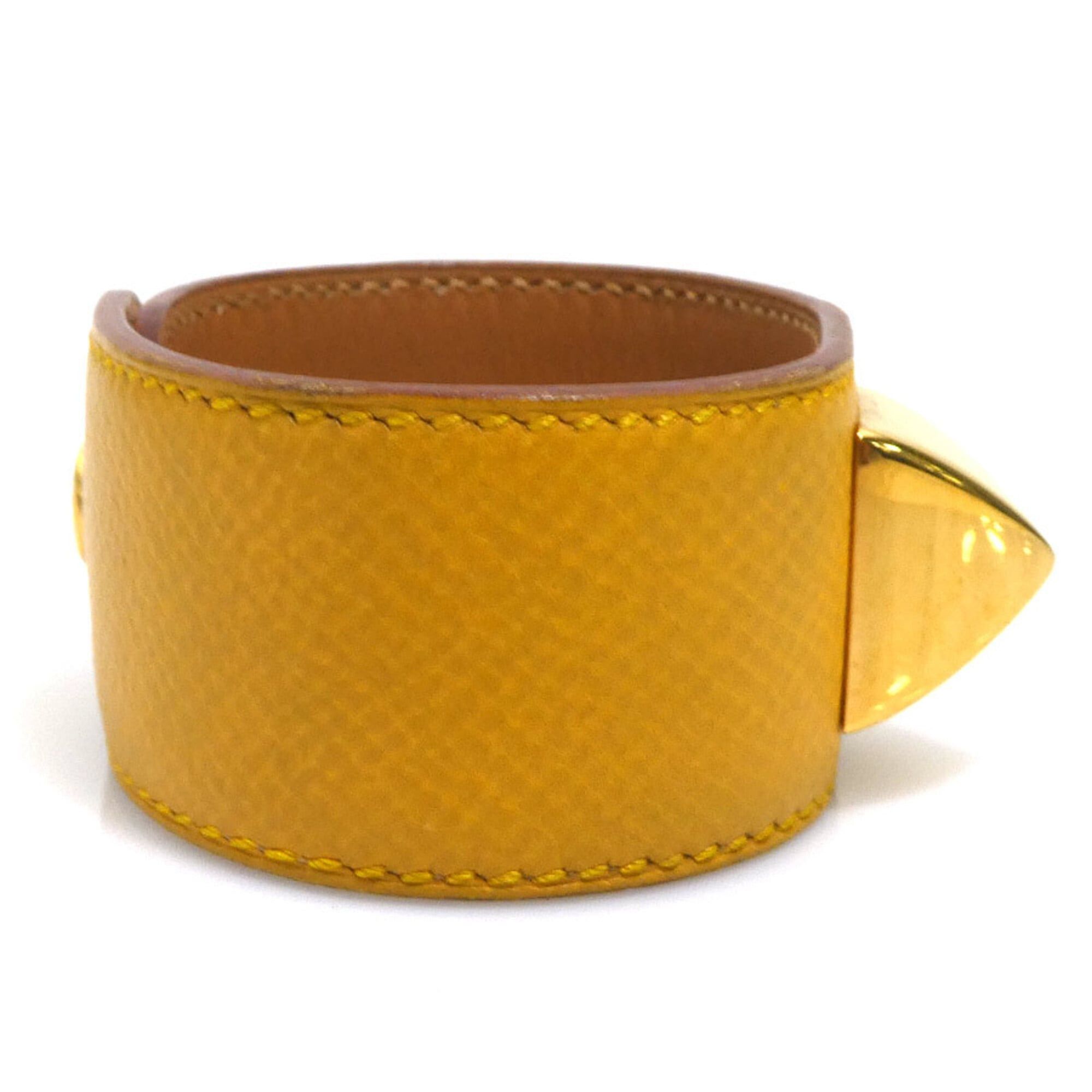 Hermes Hermes Bracelet Medor Leather Metal Yellow Gold Women's Free Shipping e61692a Size ONE SIZE - 2 Thumbnail