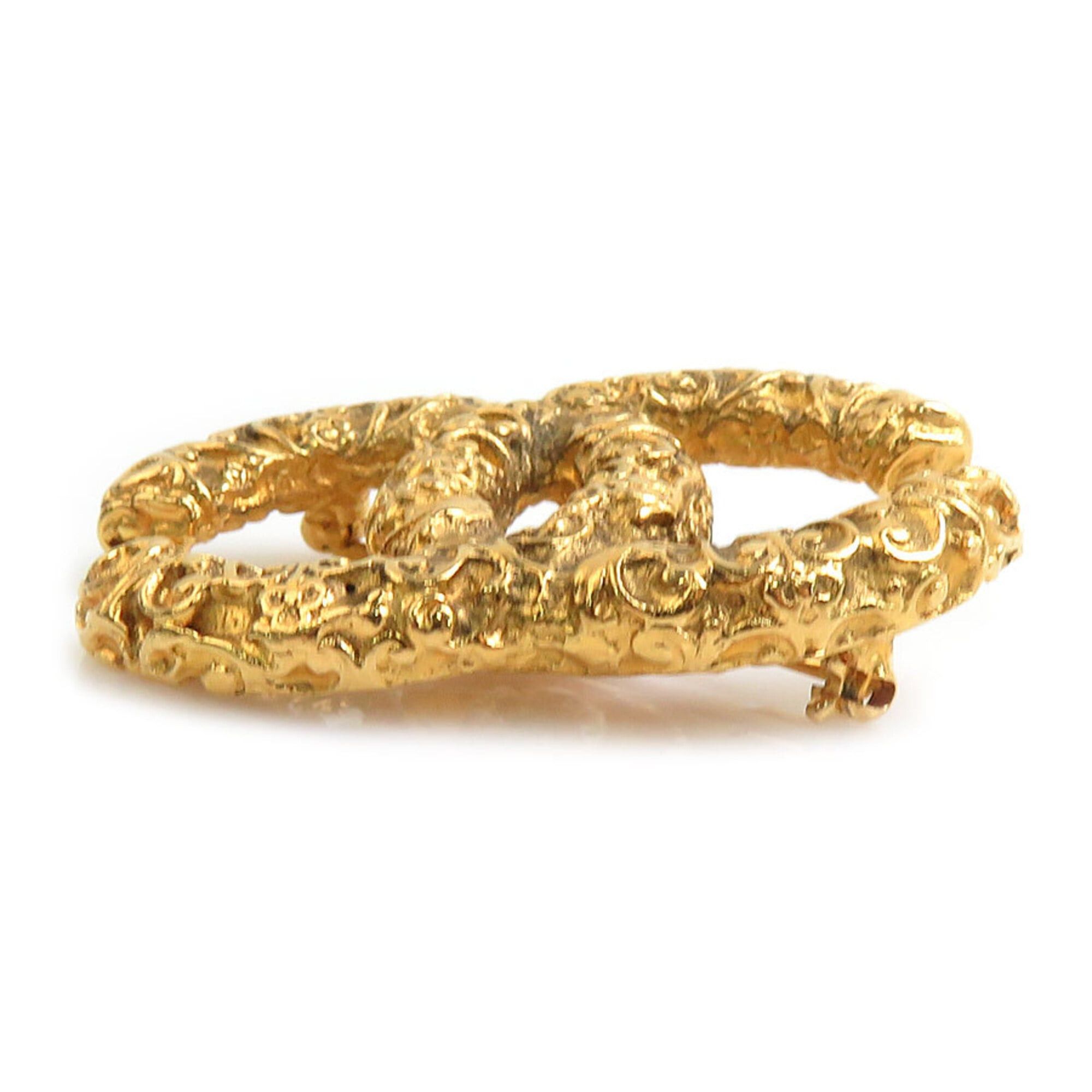 Chanel Chanel brooch, lava design, metal, gold, women's, free shipping, h32086a Size ONE SIZE - 3 Thumbnail