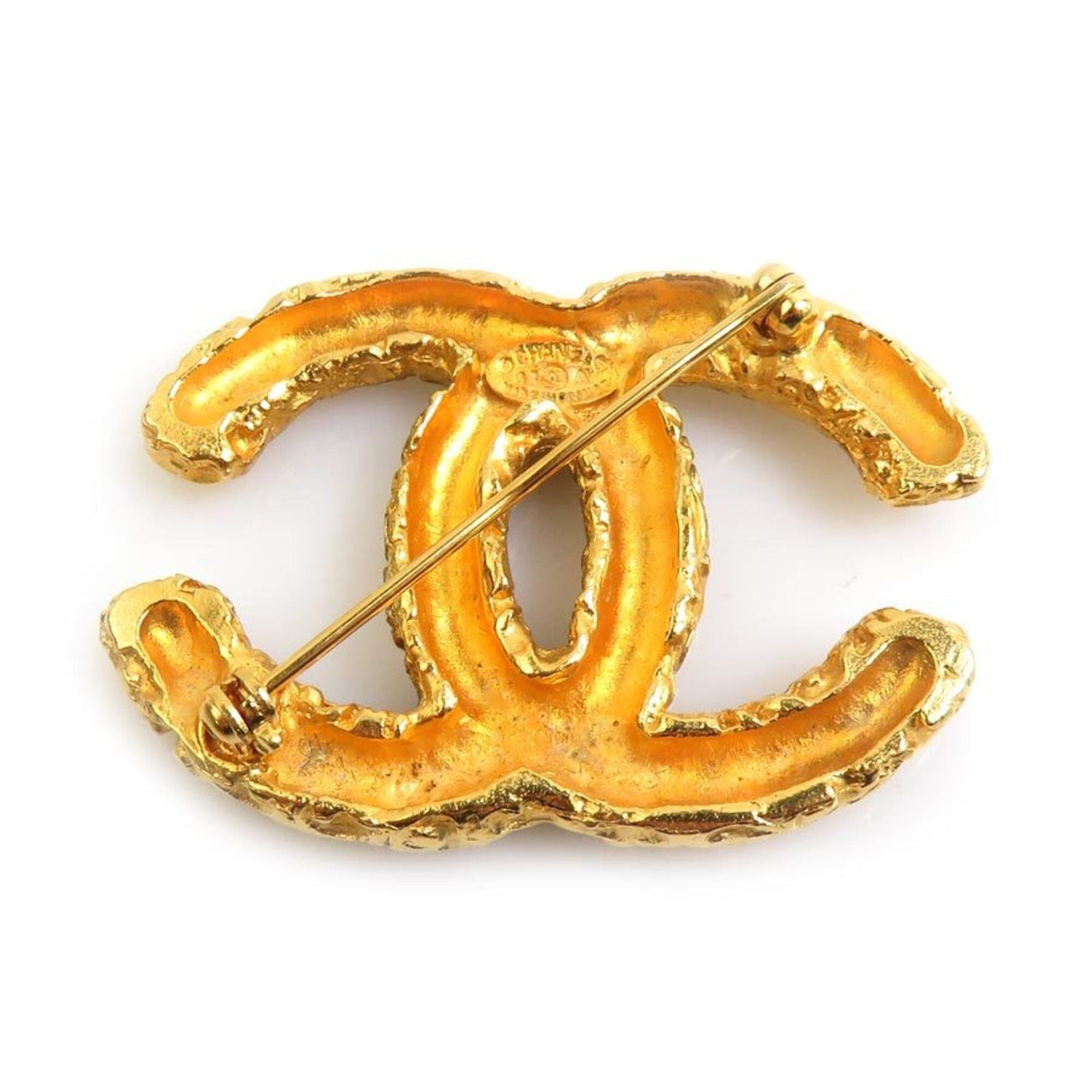 Chanel Chanel brooch, lava design, metal, gold, women's, free shipping, h32086a Size ONE SIZE - 5 Thumbnail