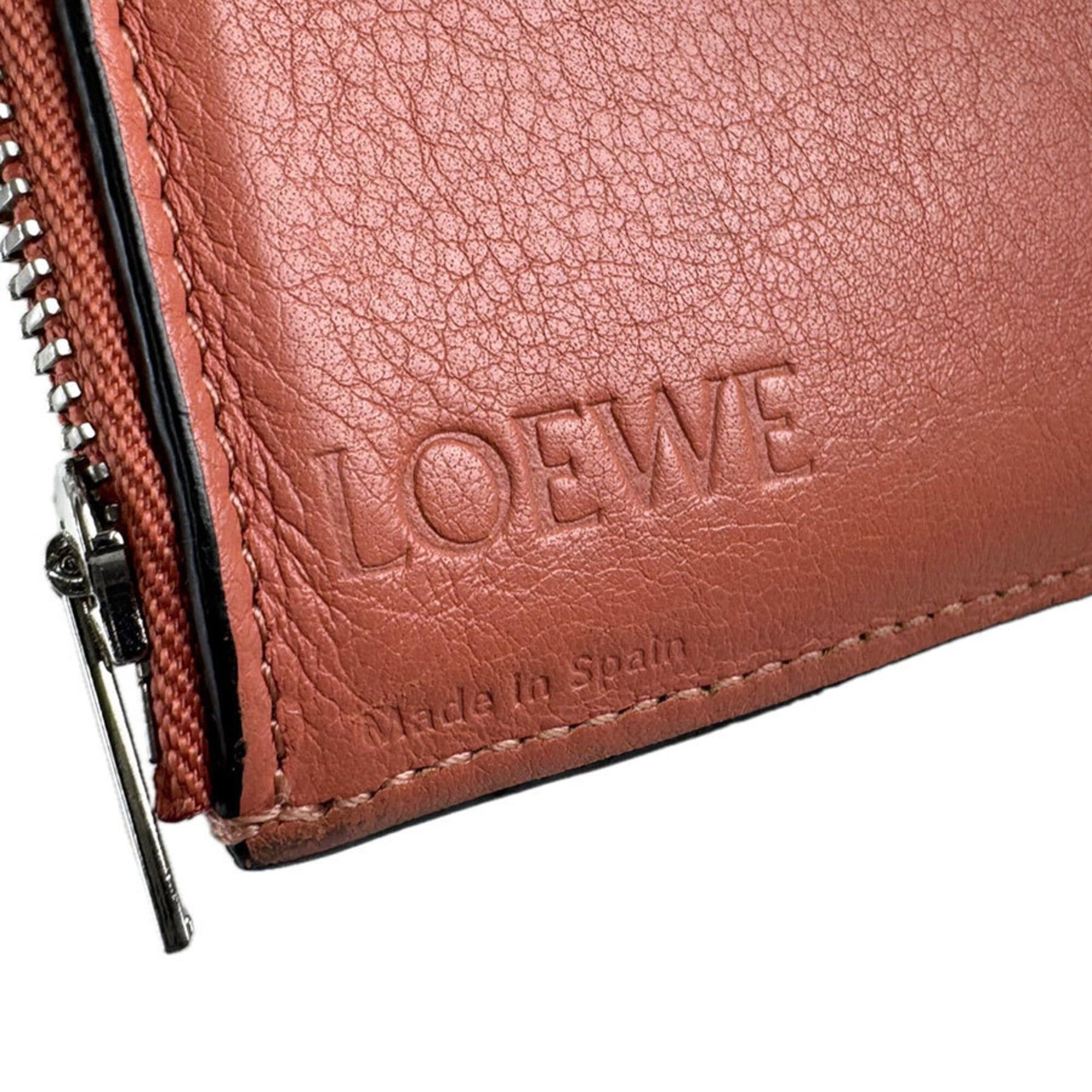 Loewe Loewe Tri-fold Wallet Vertical Small Leather Light Greige Brown Silver Women's Free Shipping z9127 Size ONE SIZE - 13 Thumbnail