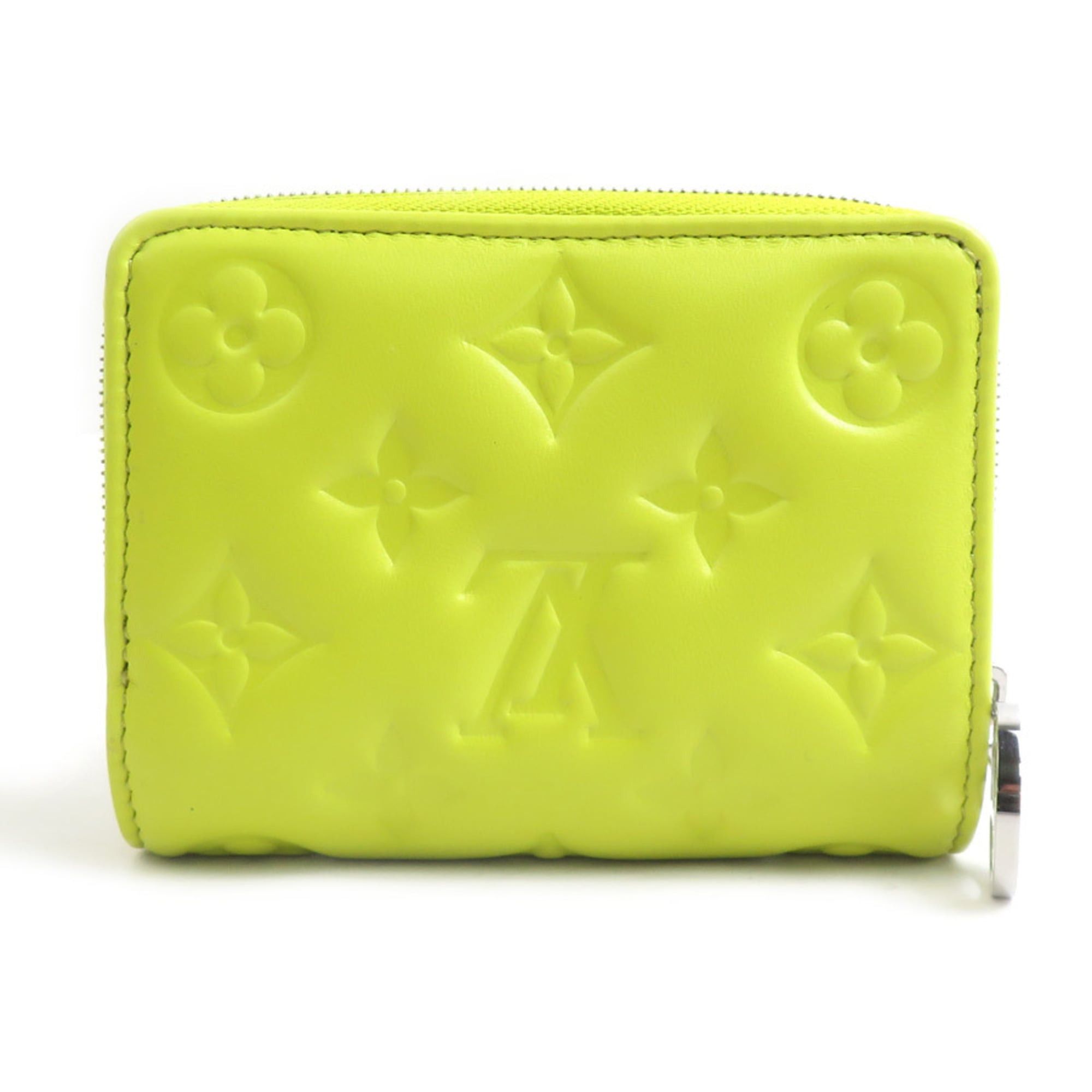 Louis Vuitton Louis Vuitton Bi-fold wallet Portefeuille Lou Leather Yellow Green Silver Women's M82331 Free Shipping e61682a Size ONE SIZE - 2 Thumbnail