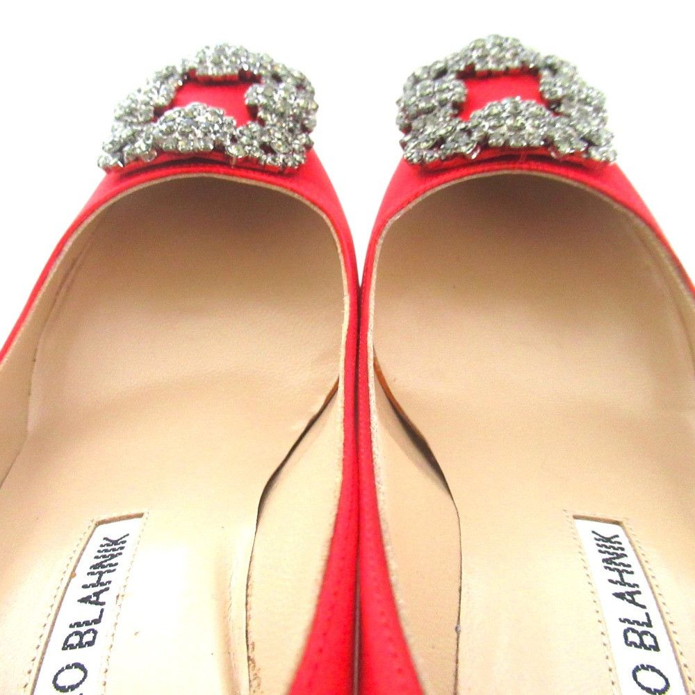Manolo Blahnik Manolo Blahnik Manolo Blahnik Hangisi Satin Pumps Textile Shoes DUTY FREE for USA Size ONE SIZE - 6 Thumbnail