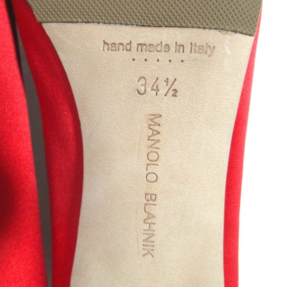 Manolo Blahnik Manolo Blahnik Manolo Blahnik Hangisi Satin Pumps Textile Shoes DUTY FREE for USA Size ONE SIZE - 9 Thumbnail