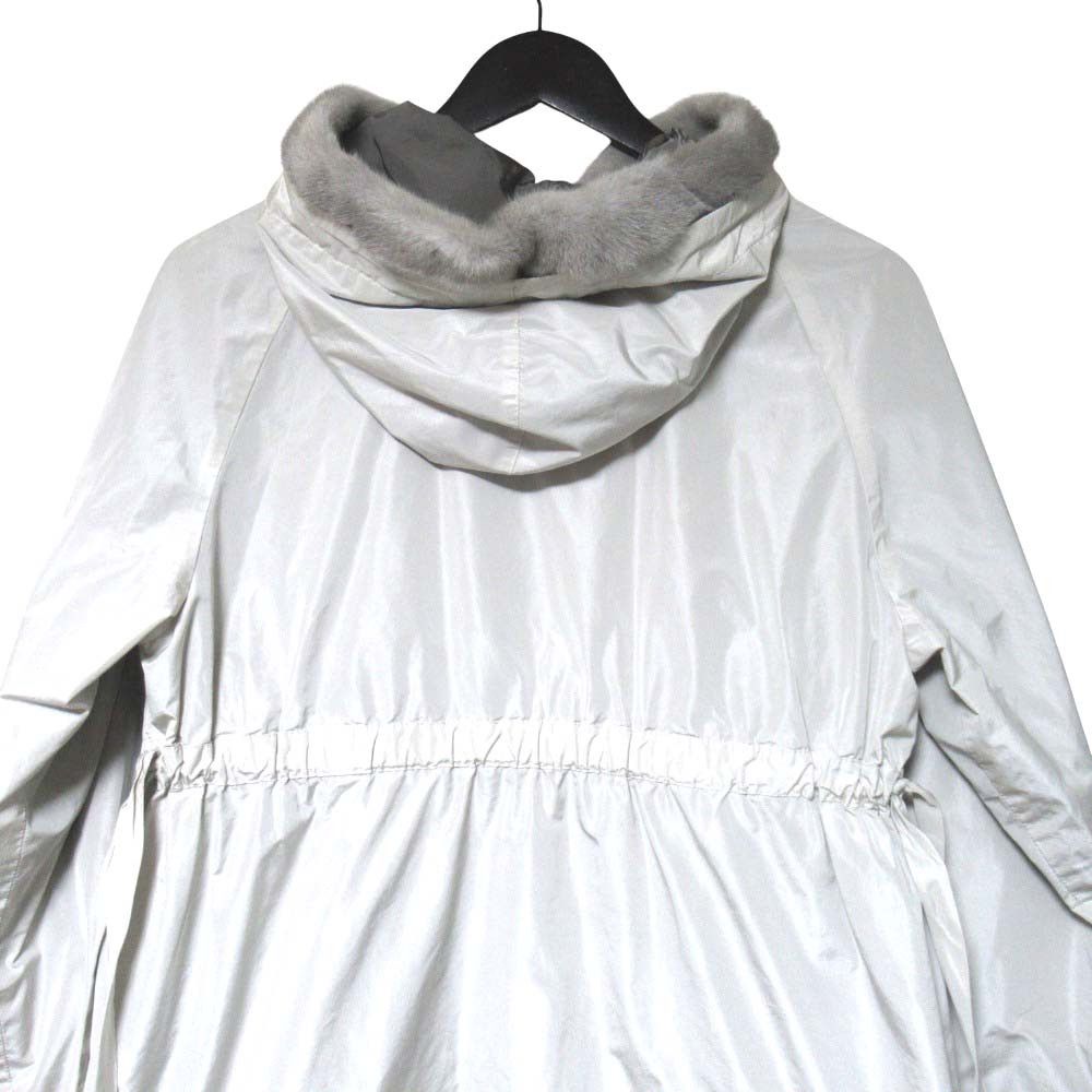 Max Mara Max Mara S Max Mara Mink Fur Trim Nylon Hooded Coat Textile Outerwear DUTY FREE for USA Size ONE SIZE - 4 Thumbnail