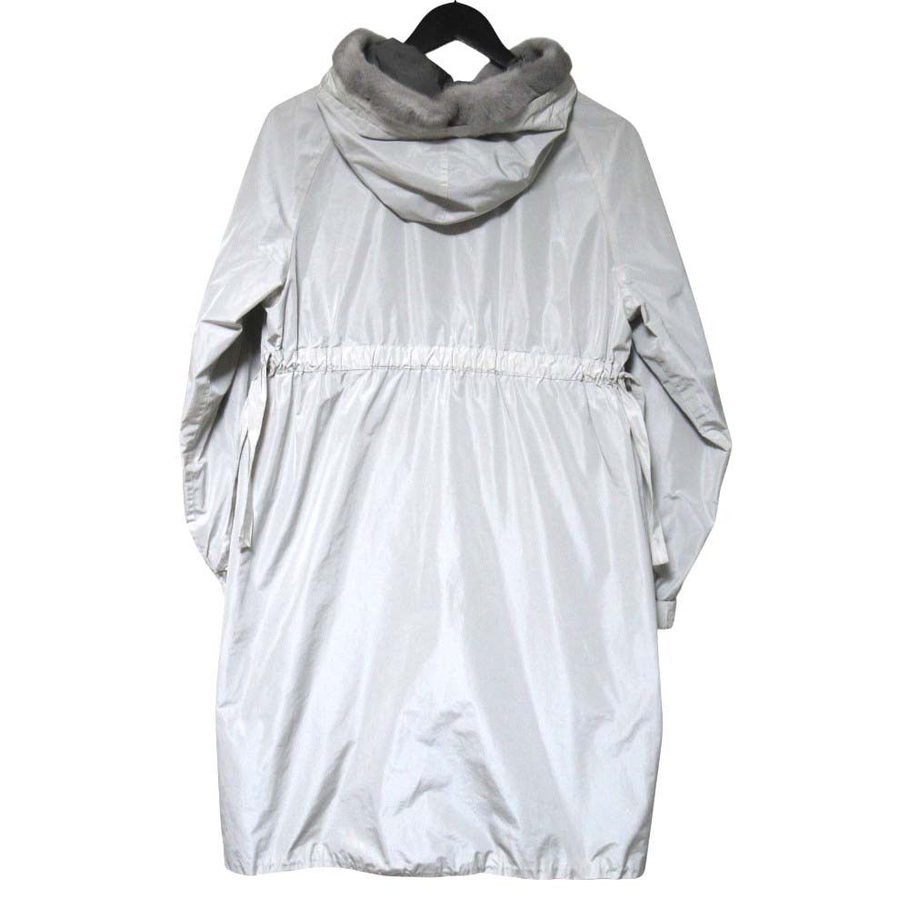 Max Mara Max Mara S Max Mara Mink Fur Trim Nylon Hooded Coat Textile Outerwear DUTY FREE for USA Size ONE SIZE - 2 Thumbnail