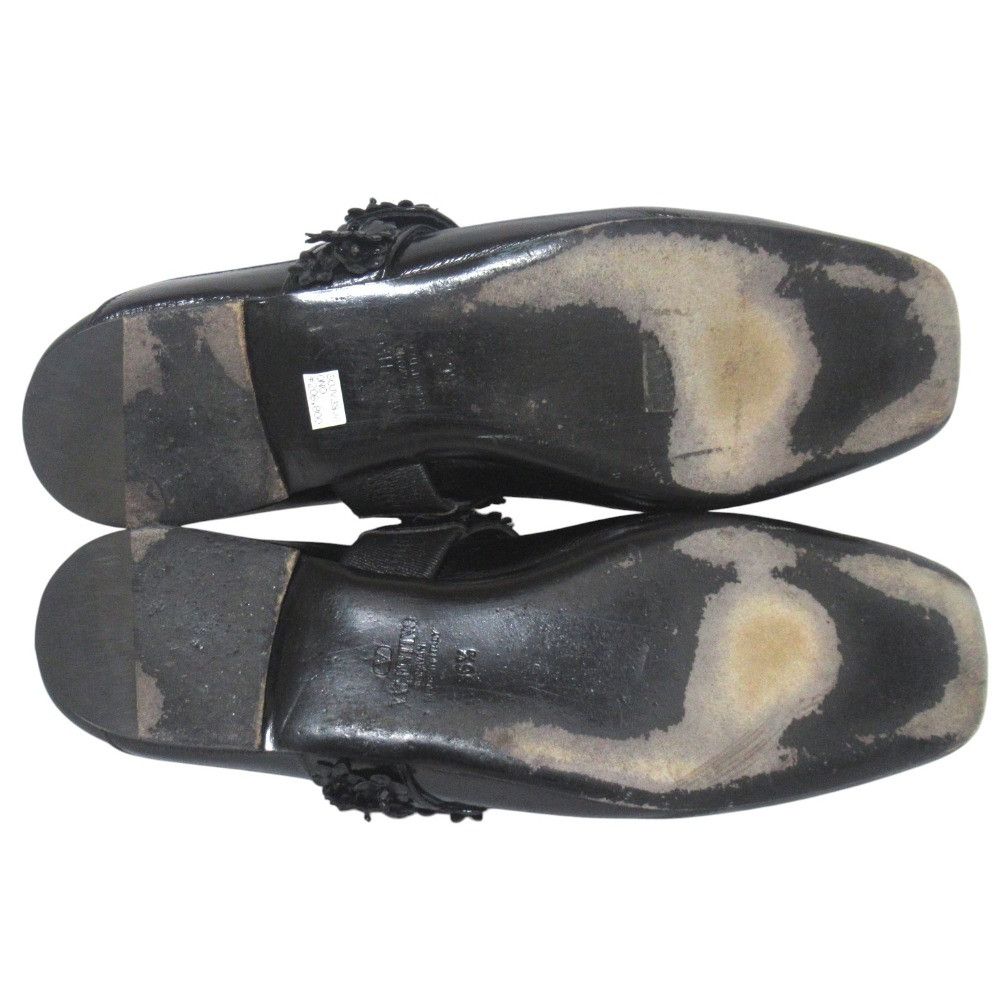 Valentino Valentino Valentino Garavani V Logo Rockstud Leather Ballet Flats Leather Shoes DUTY FREE for USA Size ONE SIZE - 10 Thumbnail