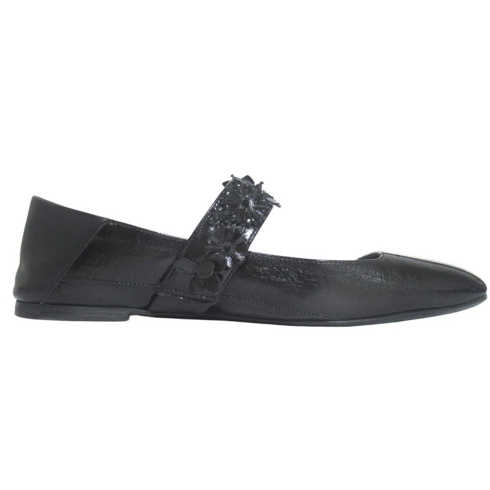 Valentino Valentino Valentino Garavani V Logo Rockstud Leather Ballet Flats Leather Shoes DUTY FREE for USA Size ONE SIZE - 3 Thumbnail