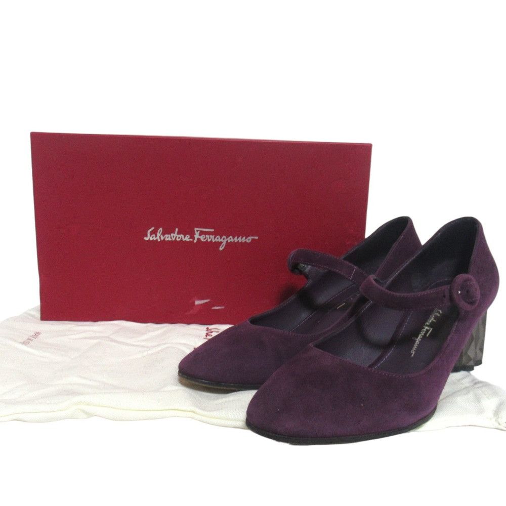 Salvatore Ferragamo Salvatore Ferragamo Salvatore Ferragamo ORTENSIA 55.5 Suede Mary Jane Pumps Leather Shoes ORTENSIA55.5 DUTY FREE for USA Size ONE SIZE - 12 Thumbnail