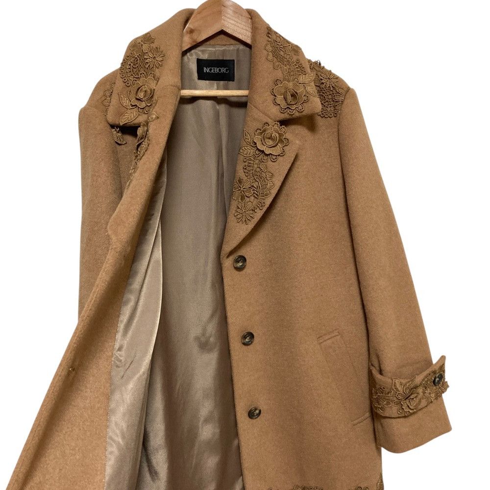 Other Other INGEBORG Wool Tweed Lace Coat Textile Outerwear A2253FC455 DUTY FREE for USA Size ONE SIZE - 4 Thumbnail
