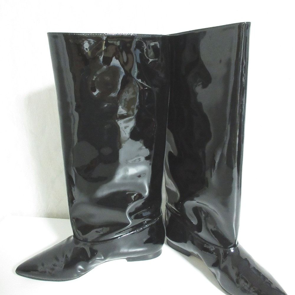 Other Other NEBULONI E. Patent Leather Long Boots Leather Shoes DUTY FREE for USA Size ONE SIZE - 6 Thumbnail