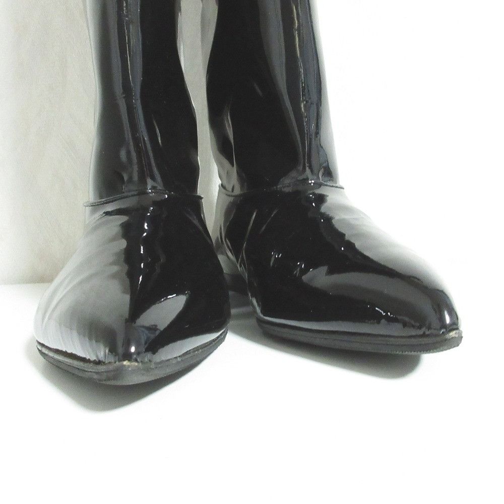 Other Other NEBULONI E. Patent Leather Long Boots Leather Shoes DUTY FREE for USA Size ONE SIZE - 3 Thumbnail